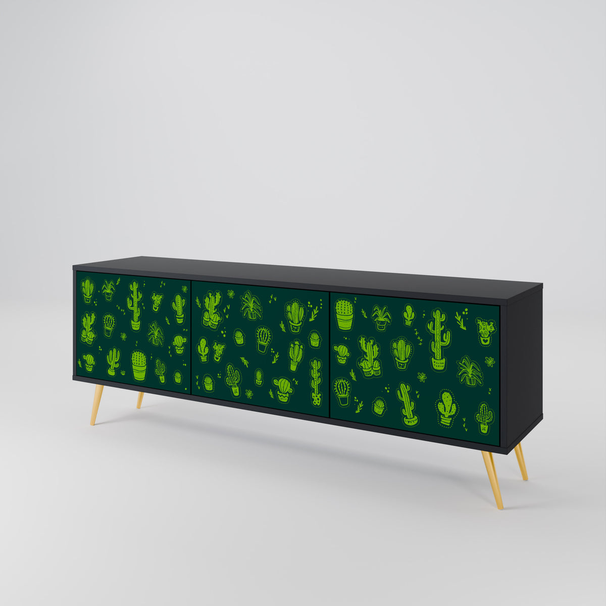 DESERT GREEN 3-Door TV Cabinet
