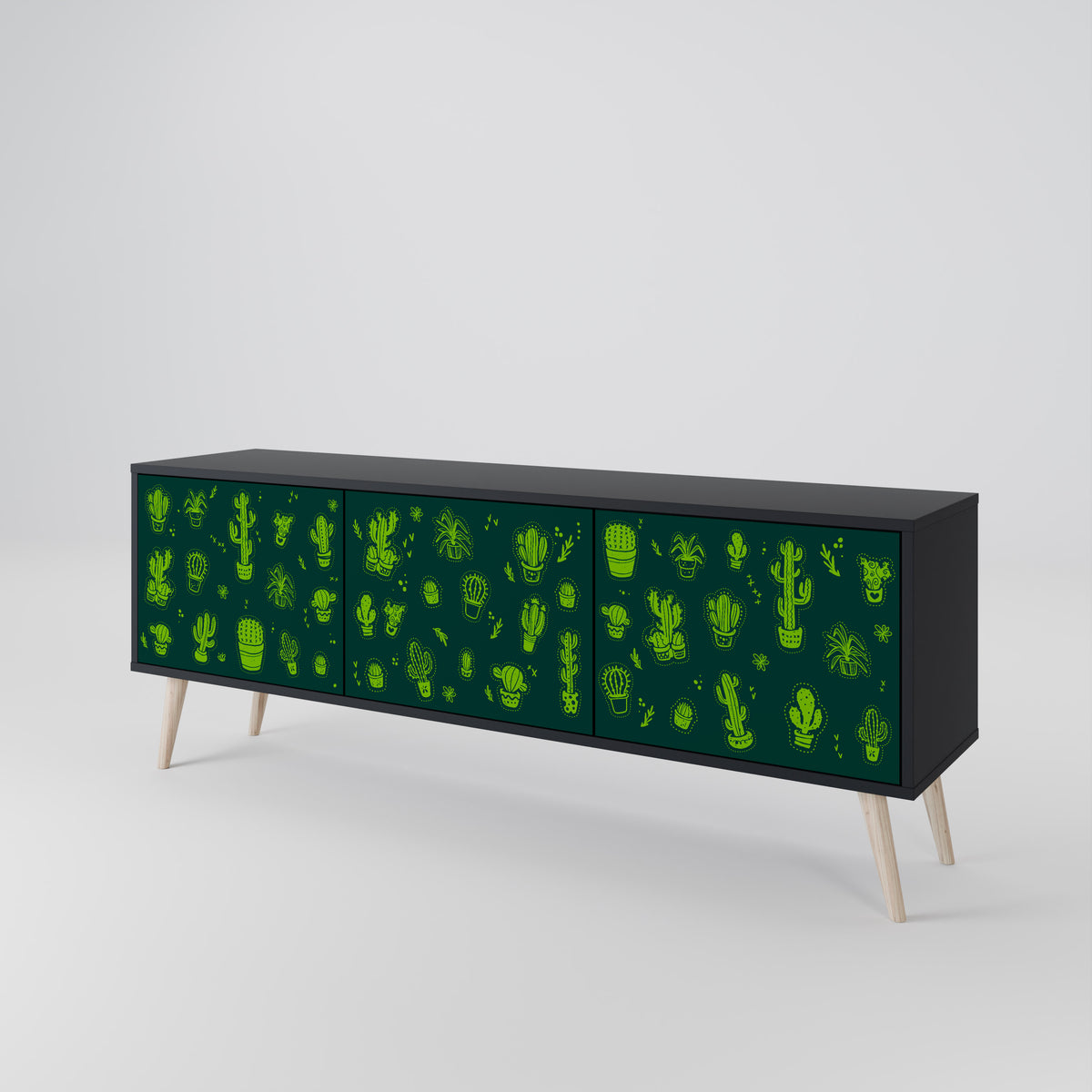DESERT GREEN 3-Door TV Cabinet