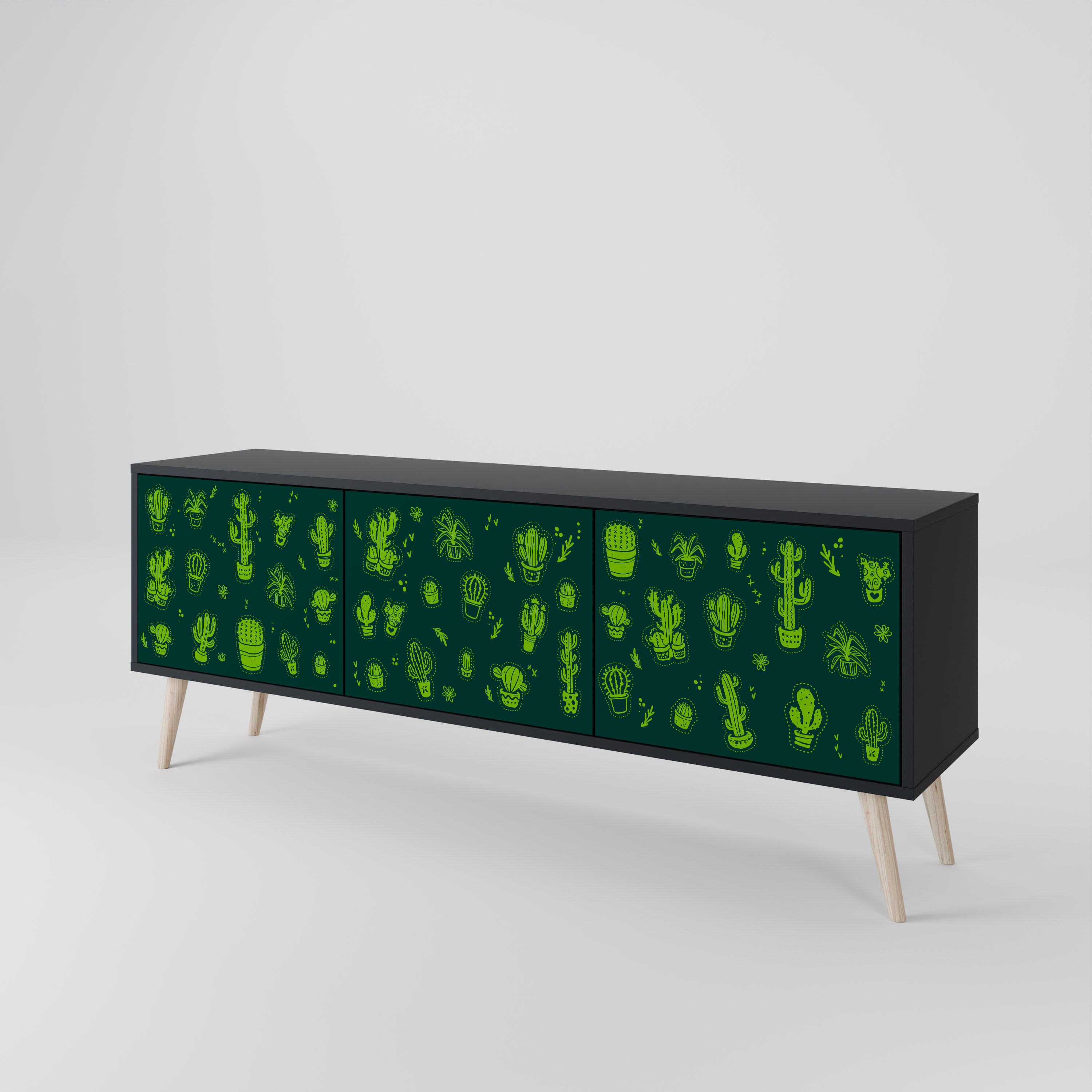 DESERT GREEN 3-Door TV Cabinet