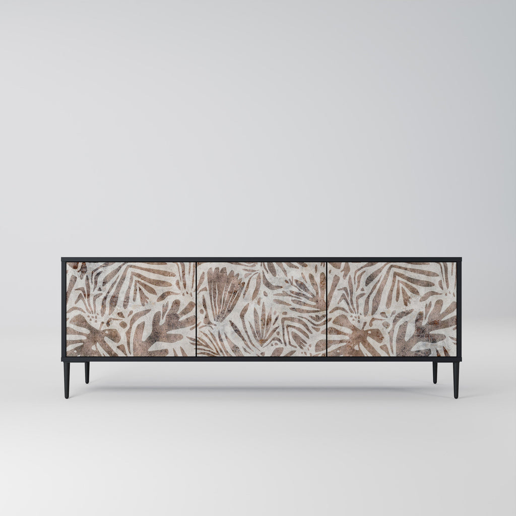 Meuble TV 3 portes PASSING TIME finition noire