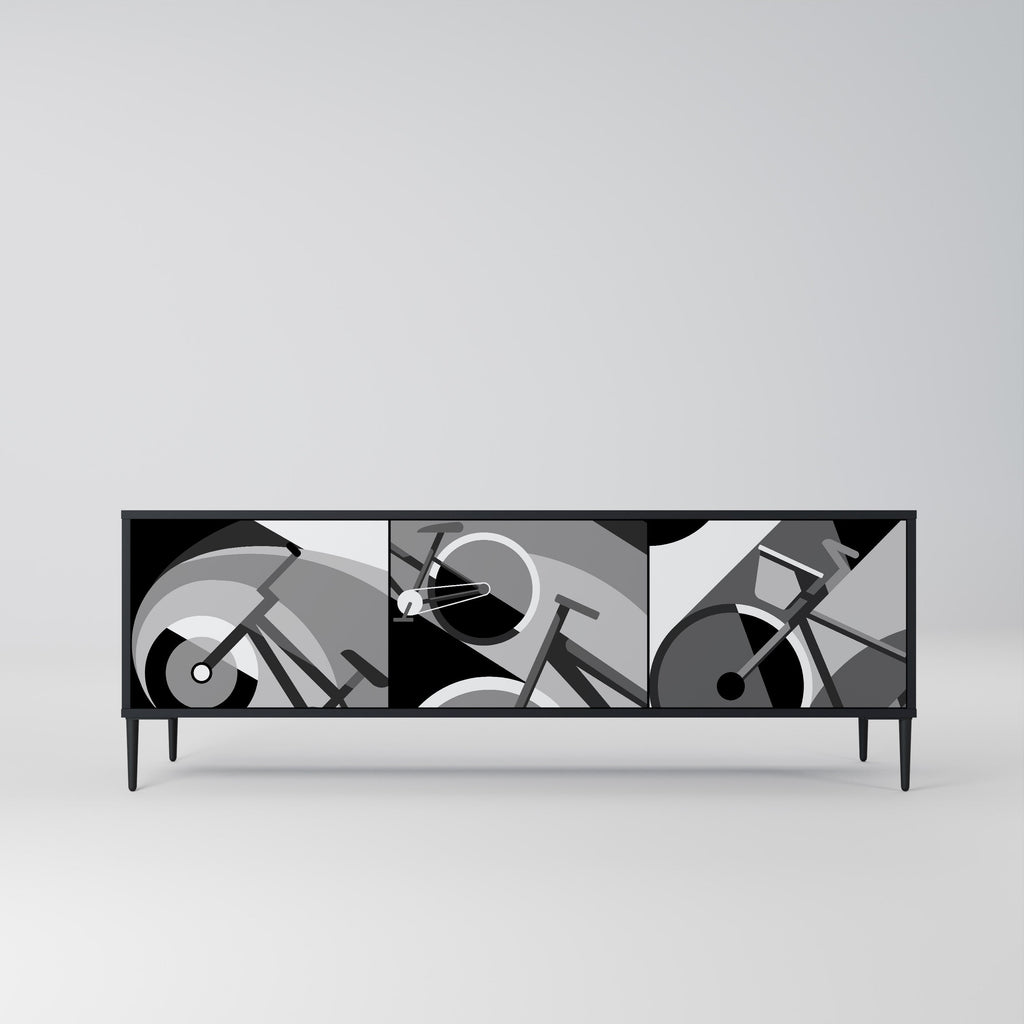 Meuble TV 3 portes BIKE ENERGY finition noire