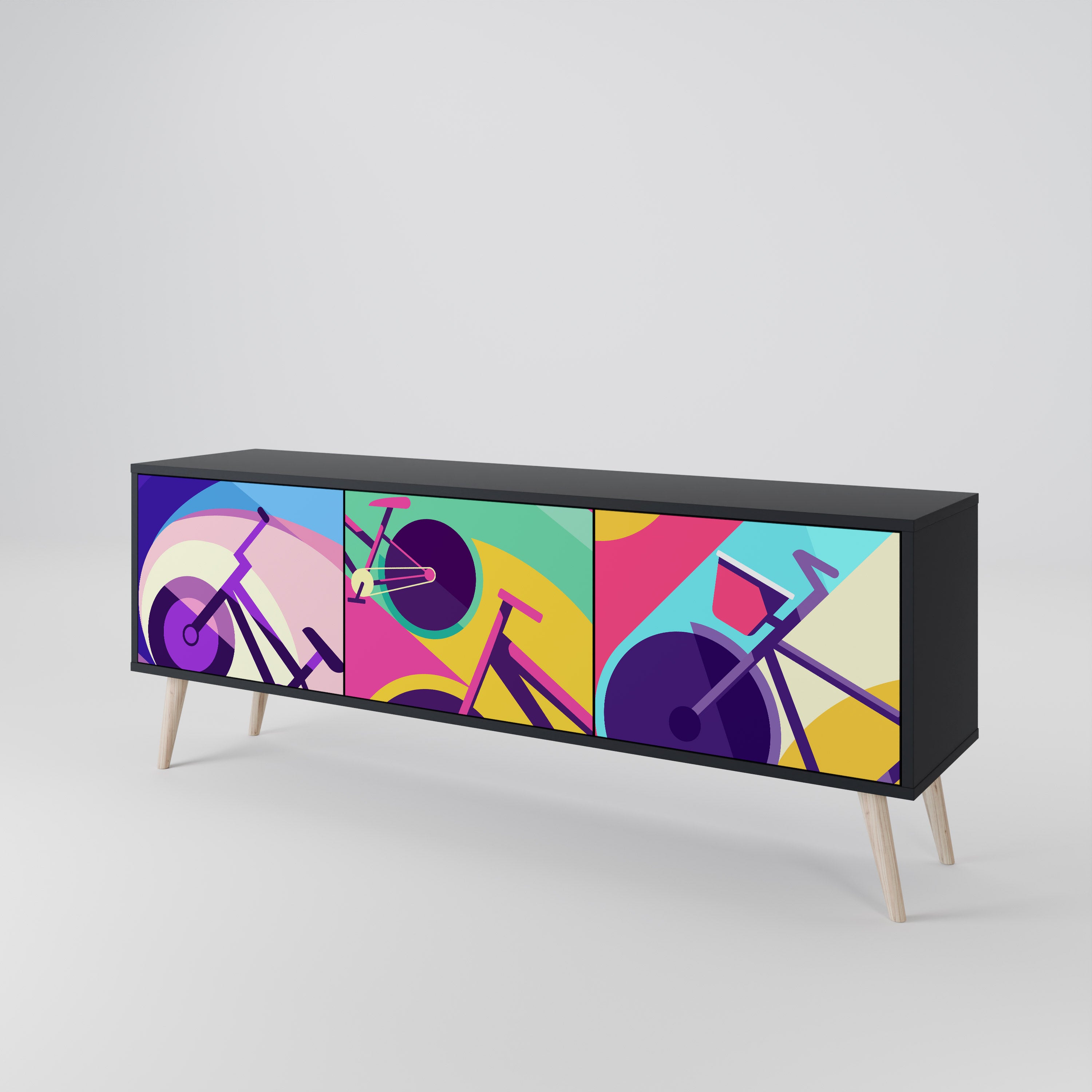 BIKE DREAMS 3-Door TV Cabinet