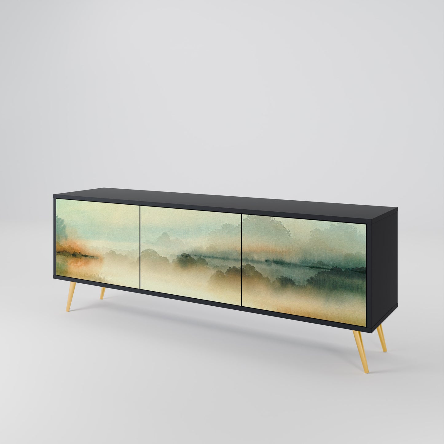 MORNING BY THE LAKE 3-Door TV Cabinet