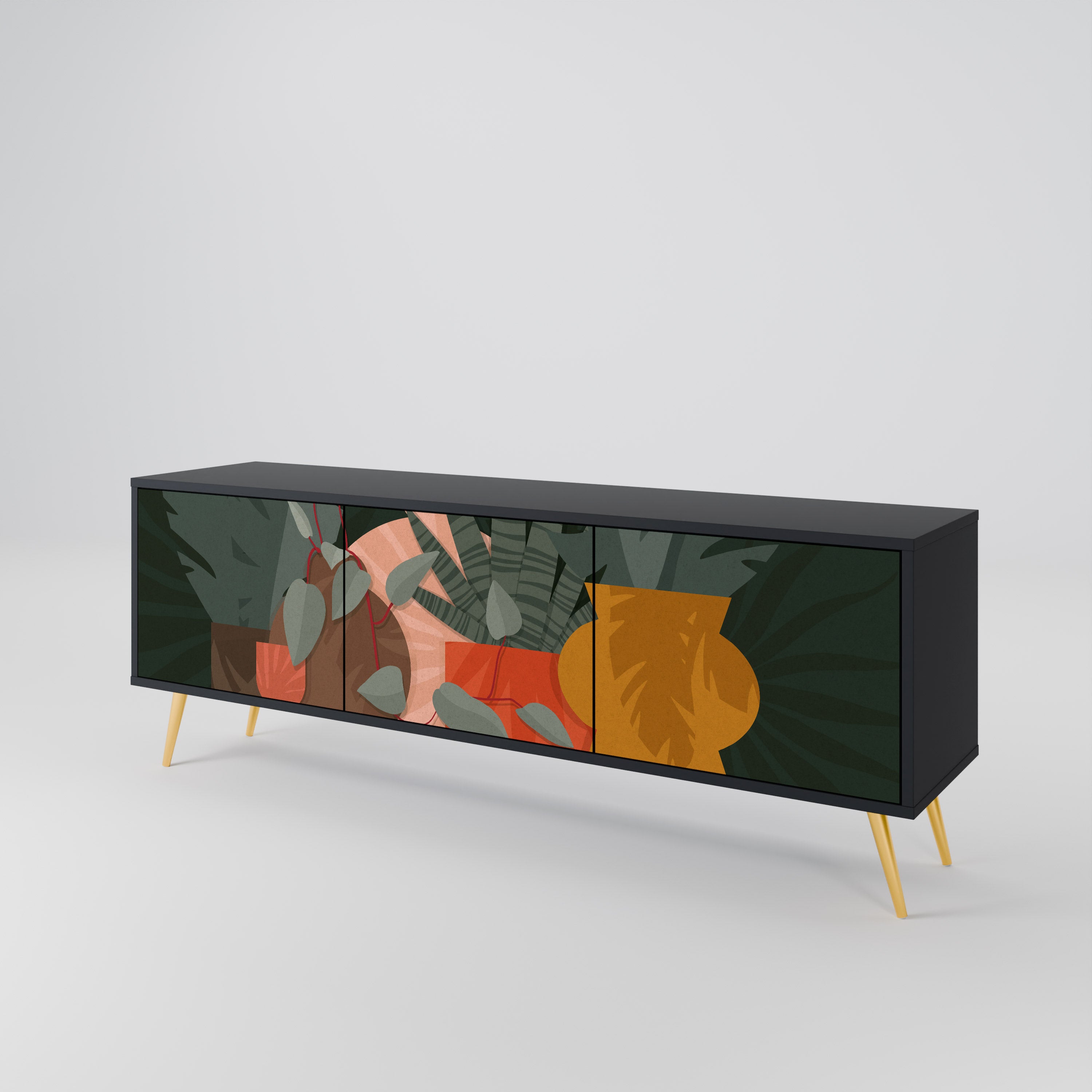 TROPICAL COMPOSITION 3-Door TV Cabinet