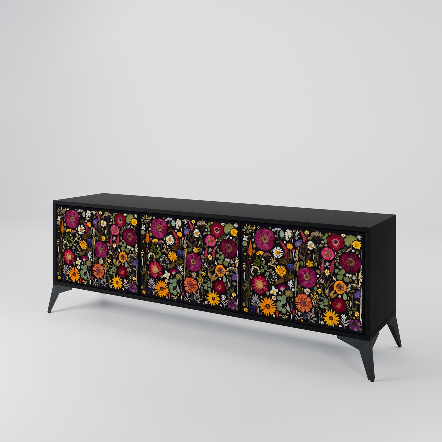 MIDNIGHT GARDEN 3-Door TV Cabinet