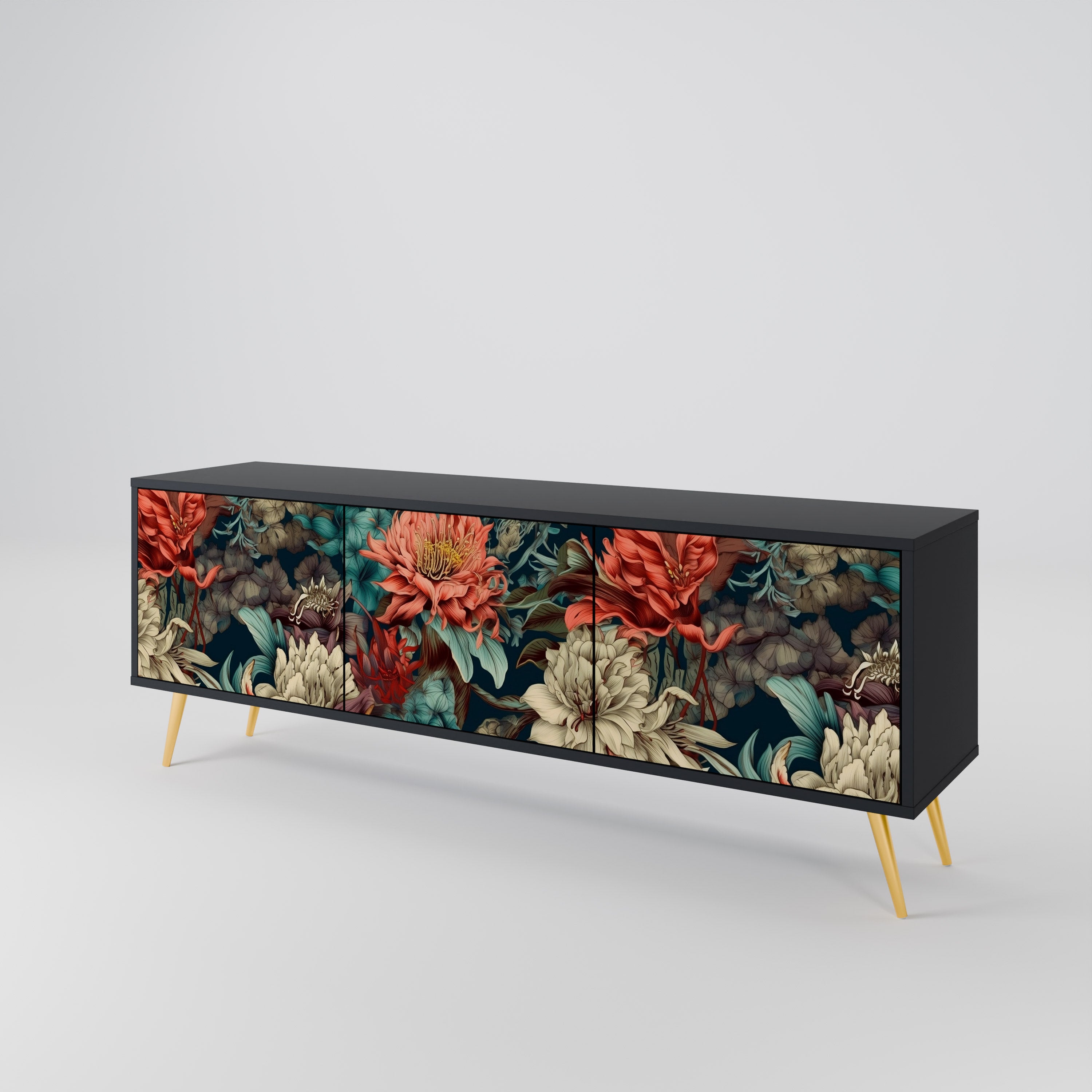 SPROUTING GRACE 3-Door TV Cabinet