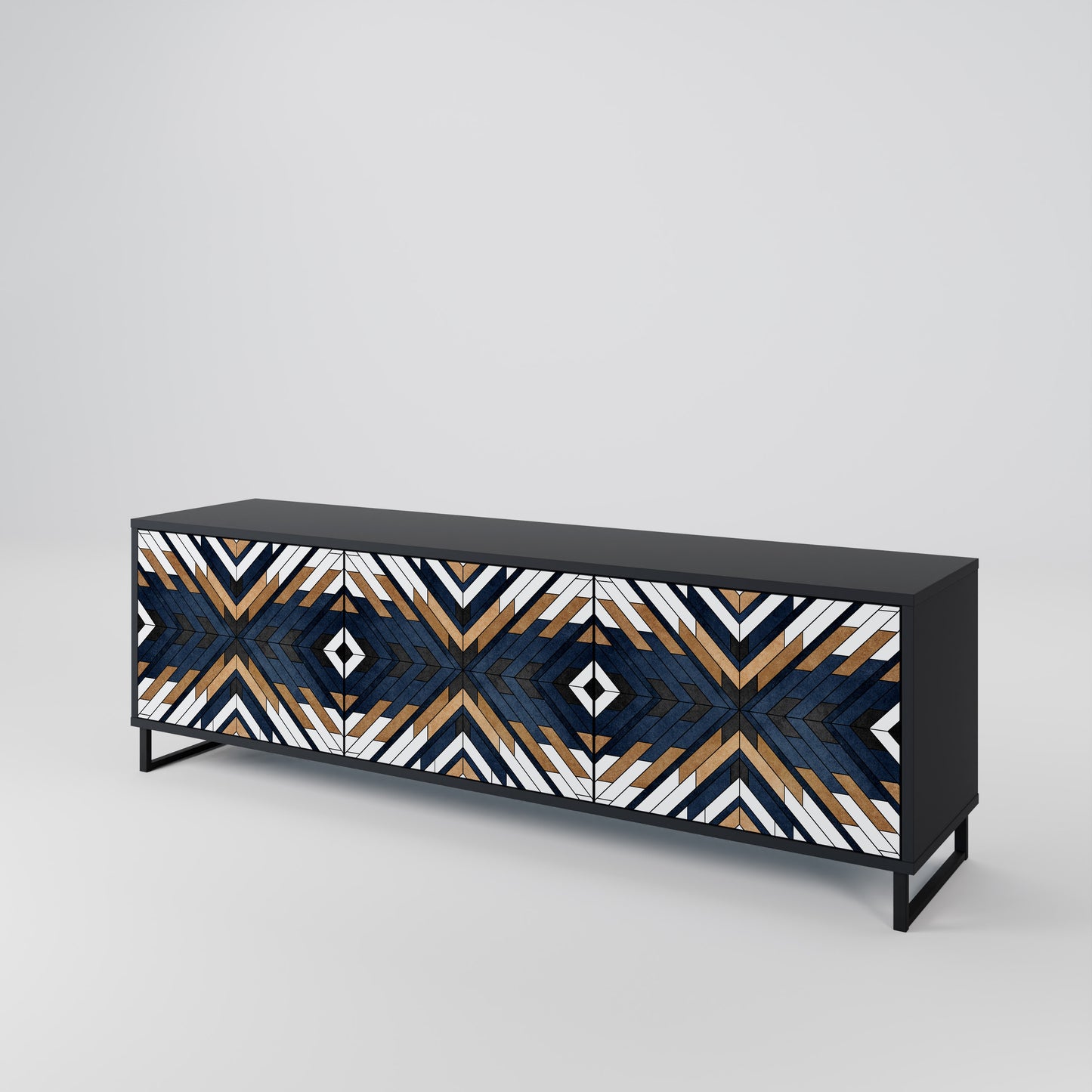 ARTFUL GEOMETRY 3-Door TV Cabinet