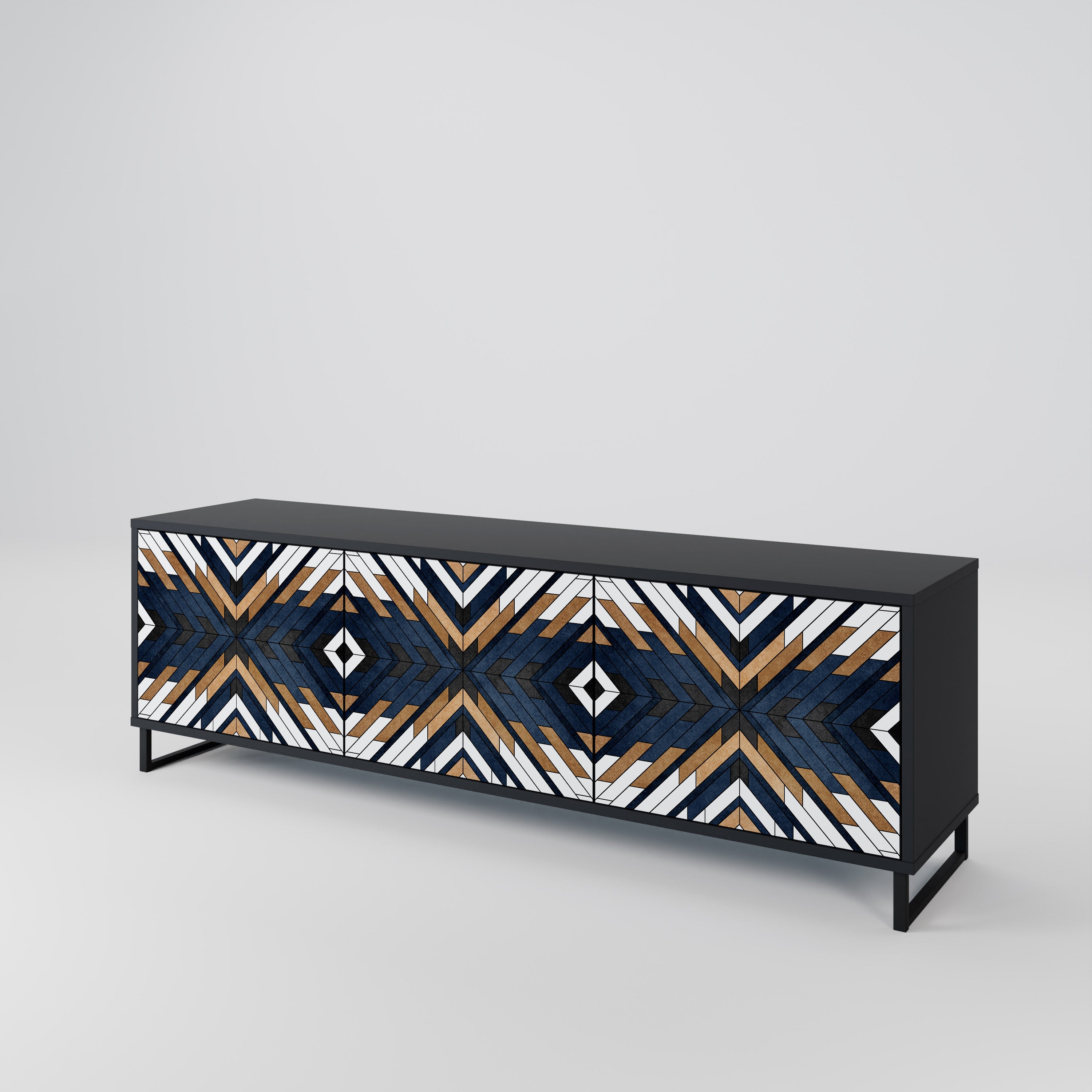 ARTFUL GEOMETRY 3-Door TV Cabinet