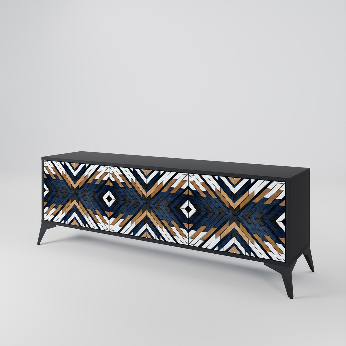 ARTFUL GEOMETRY 3-Door TV Cabinet