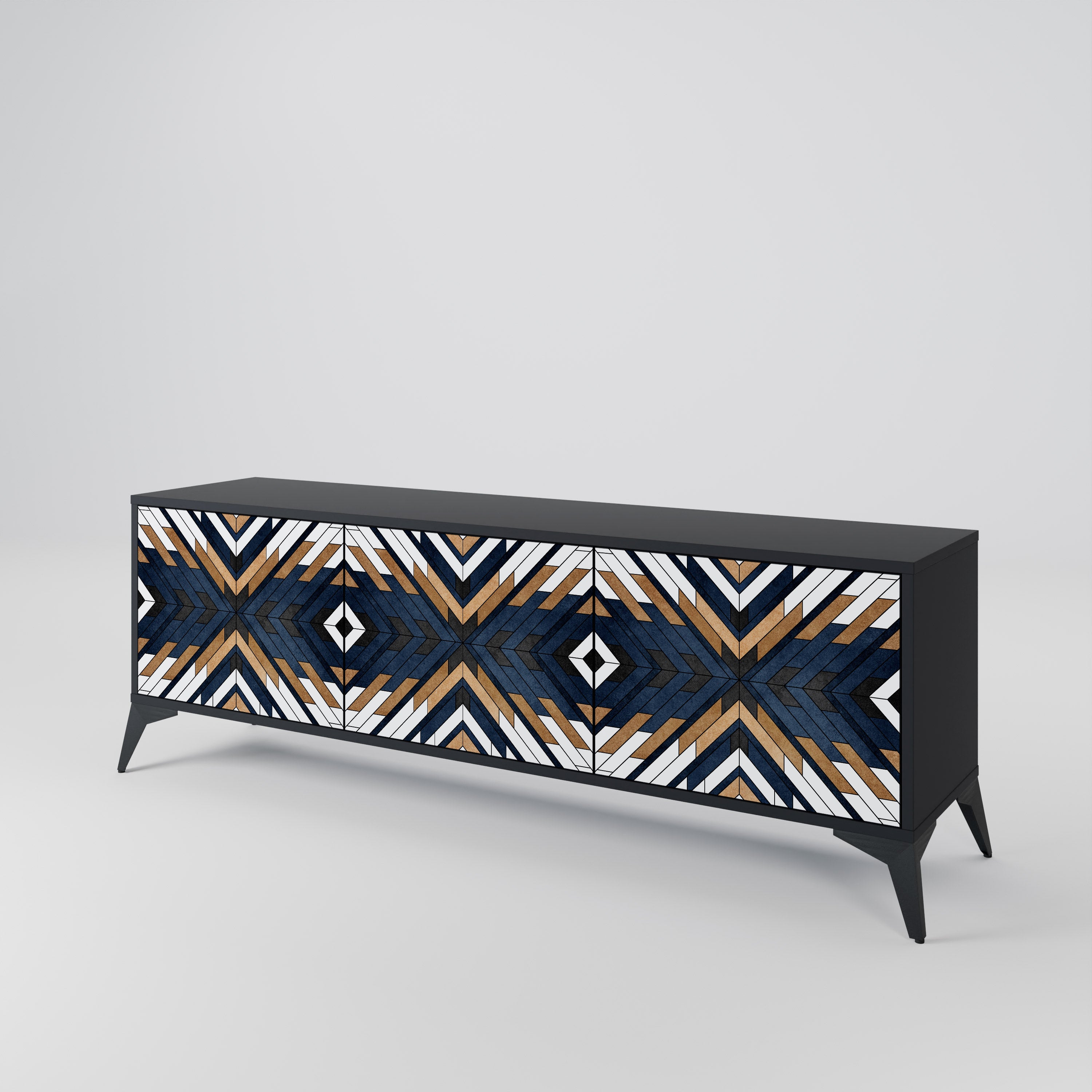 ARTFUL GEOMETRY 3-Door TV Cabinet