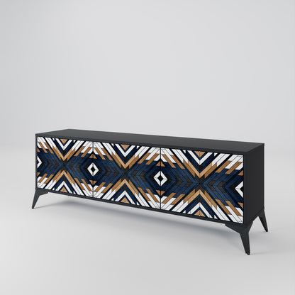 ARTFUL GEOMETRY 3-Door TV Cabinet