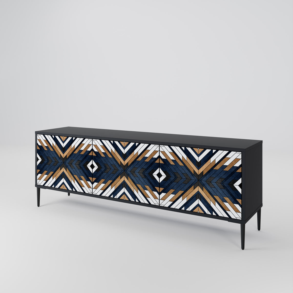 ARTFUL GEOMETRY 3-Door TV Cabinet