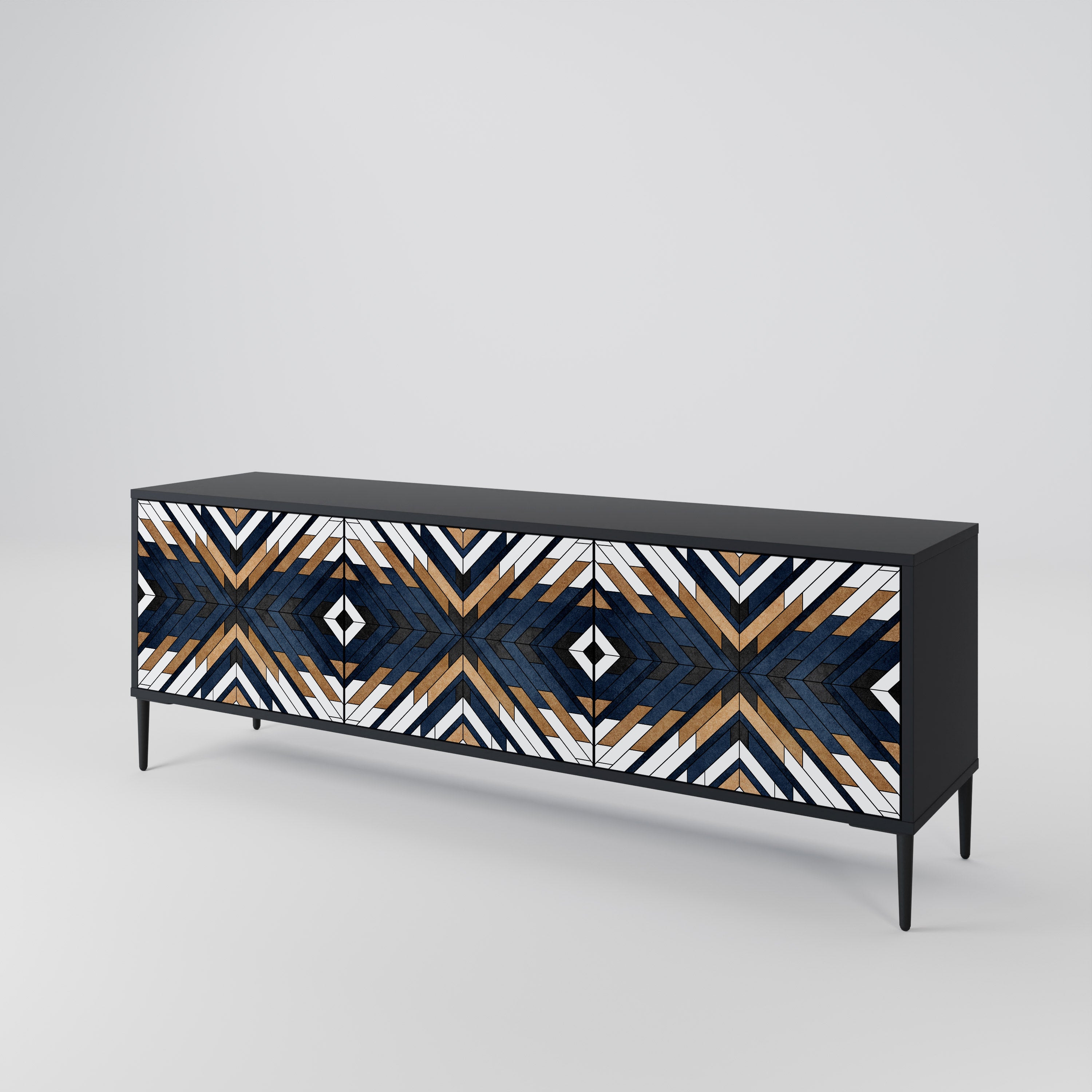 ARTFUL GEOMETRY 3-Door TV Cabinet