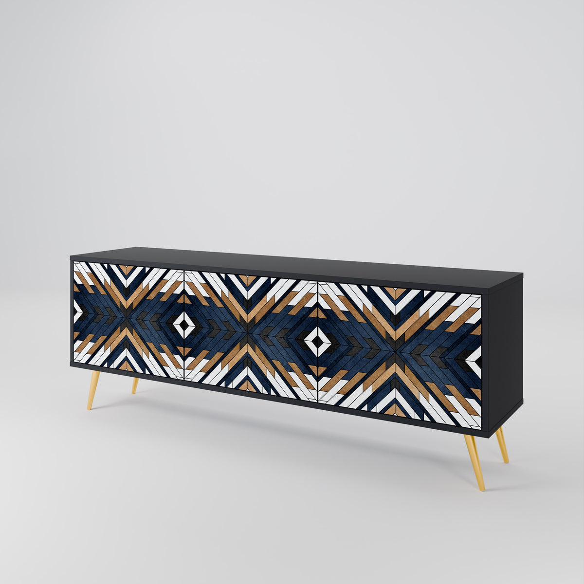 ARTFUL GEOMETRY 3-Door TV Cabinet