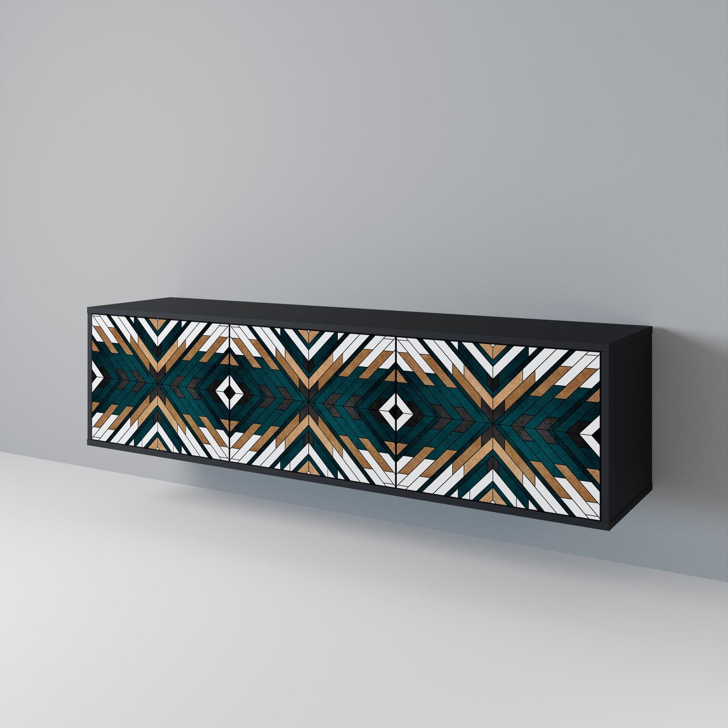 ARTISTIC GEOMETRY 3-Door TV Cabinet