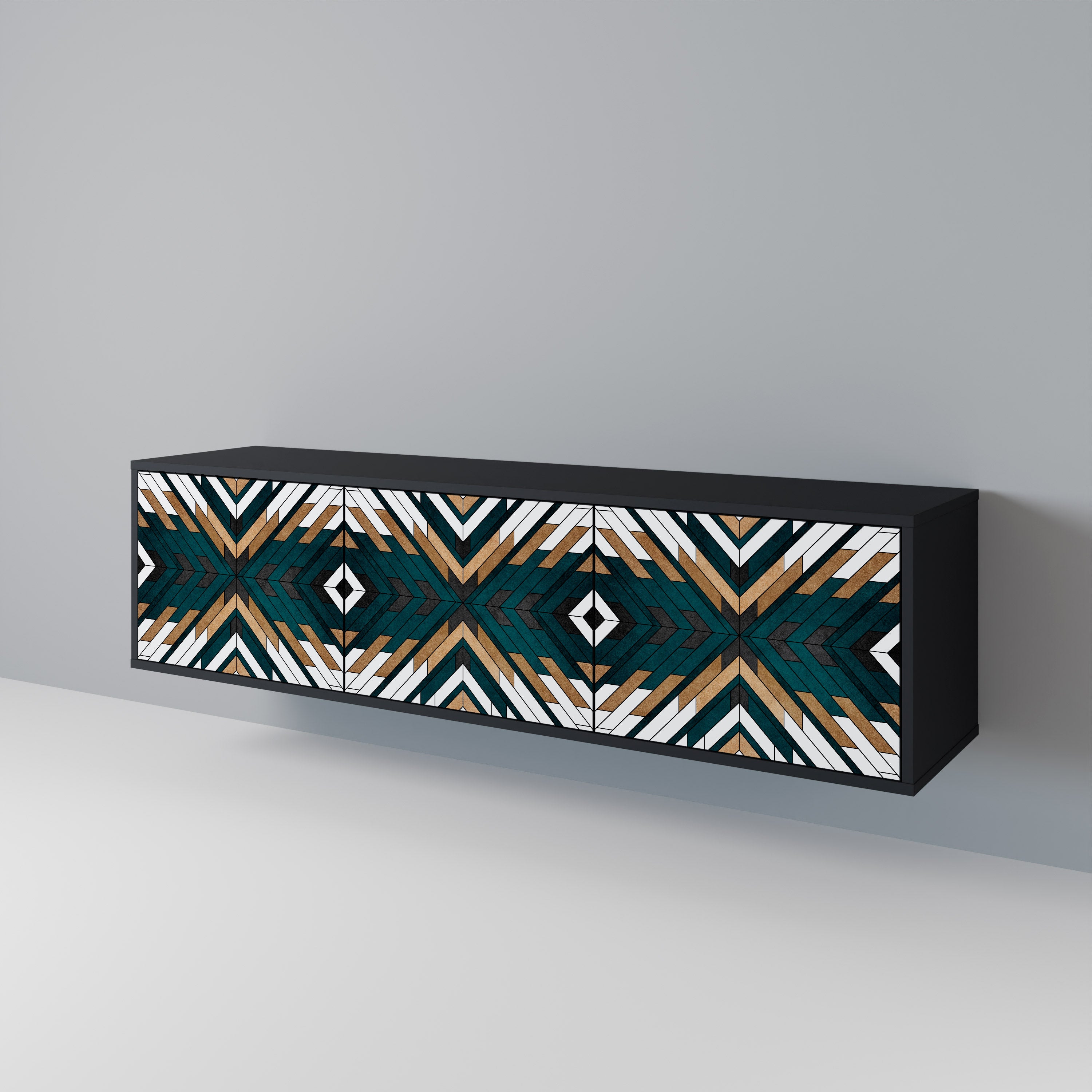 ARTISTIC GEOMETRY 3-Door TV Cabinet