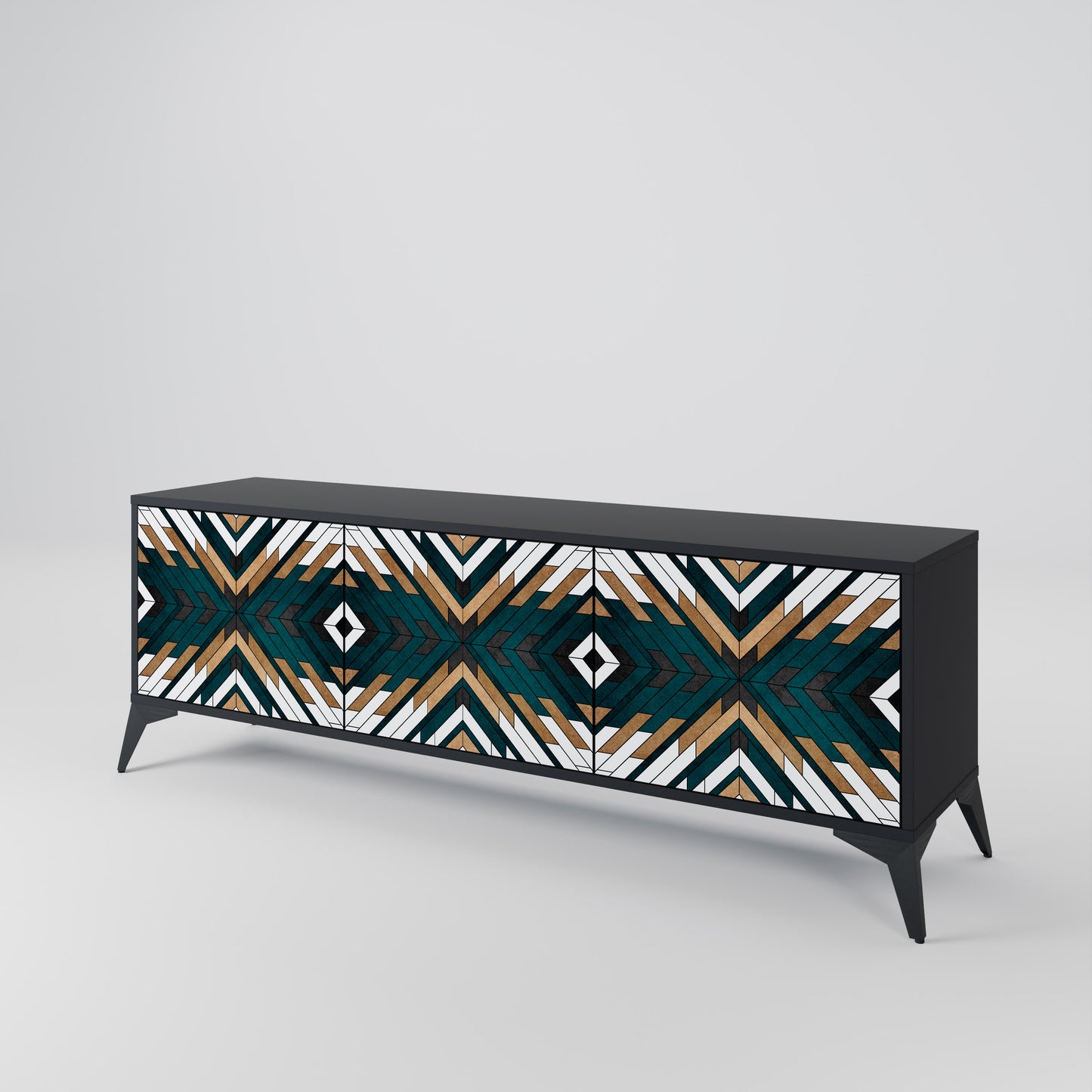 ARTISTIC GEOMETRY 3-Door TV Cabinet