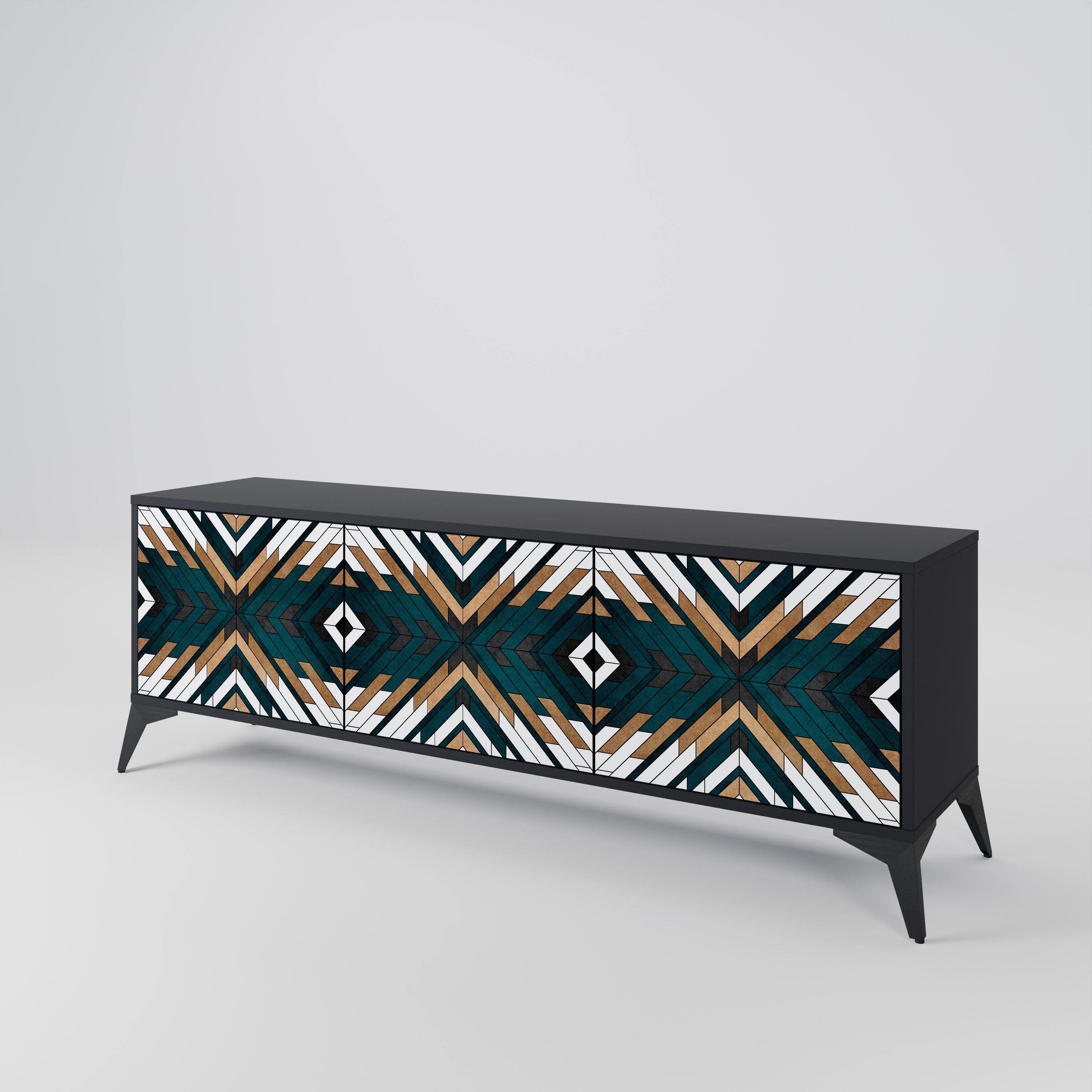 ARTISTIC GEOMETRY 3-Door TV Cabinet