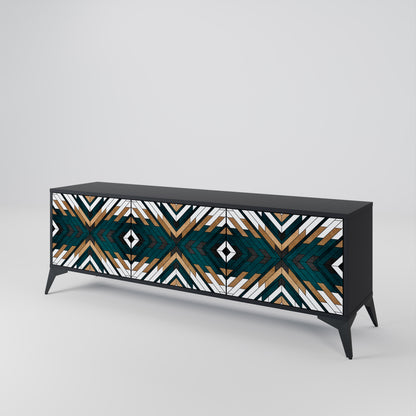 ARTISTIC GEOMETRY 3-Door TV Cabinet