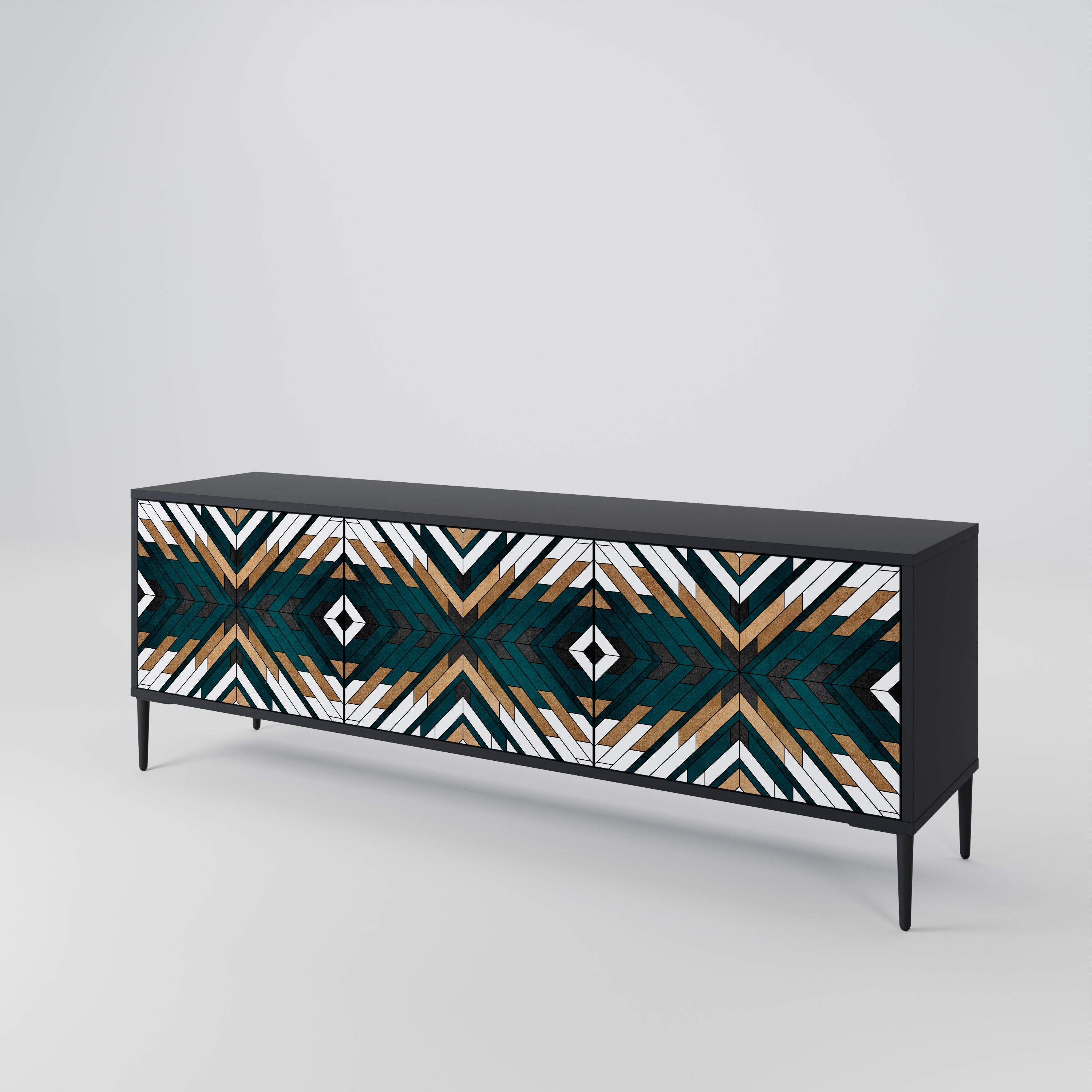 ARTISTIC GEOMETRY 3-Door TV Cabinet