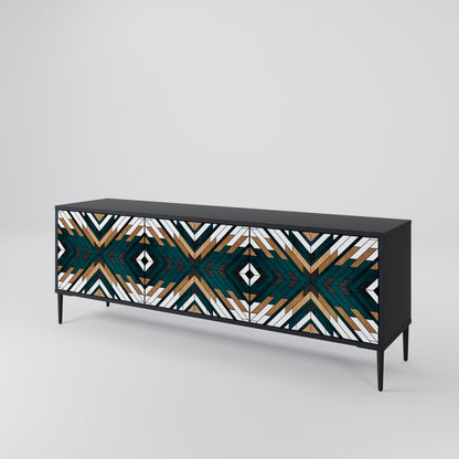 ARTISTIC GEOMETRY 3-Door TV Cabinet