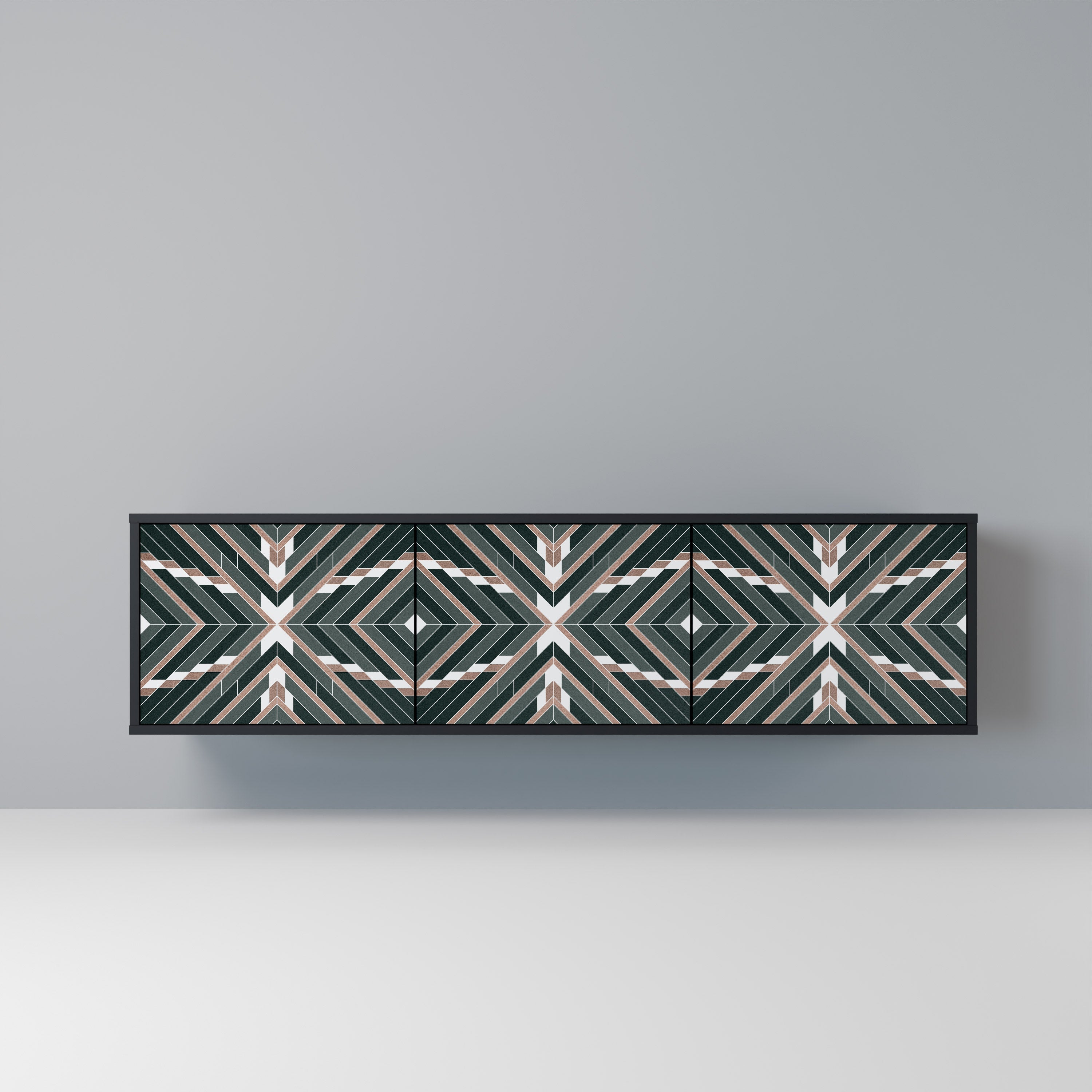 Meuble TV 3 portes DIMENSION DELIGHTS en finition noire