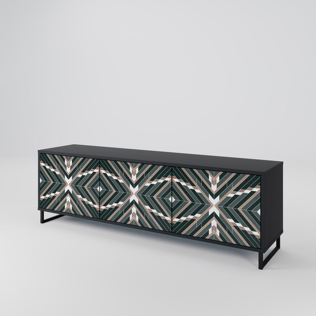 Meuble TV 3 portes DIMENSION DELIGHTS en finition noire