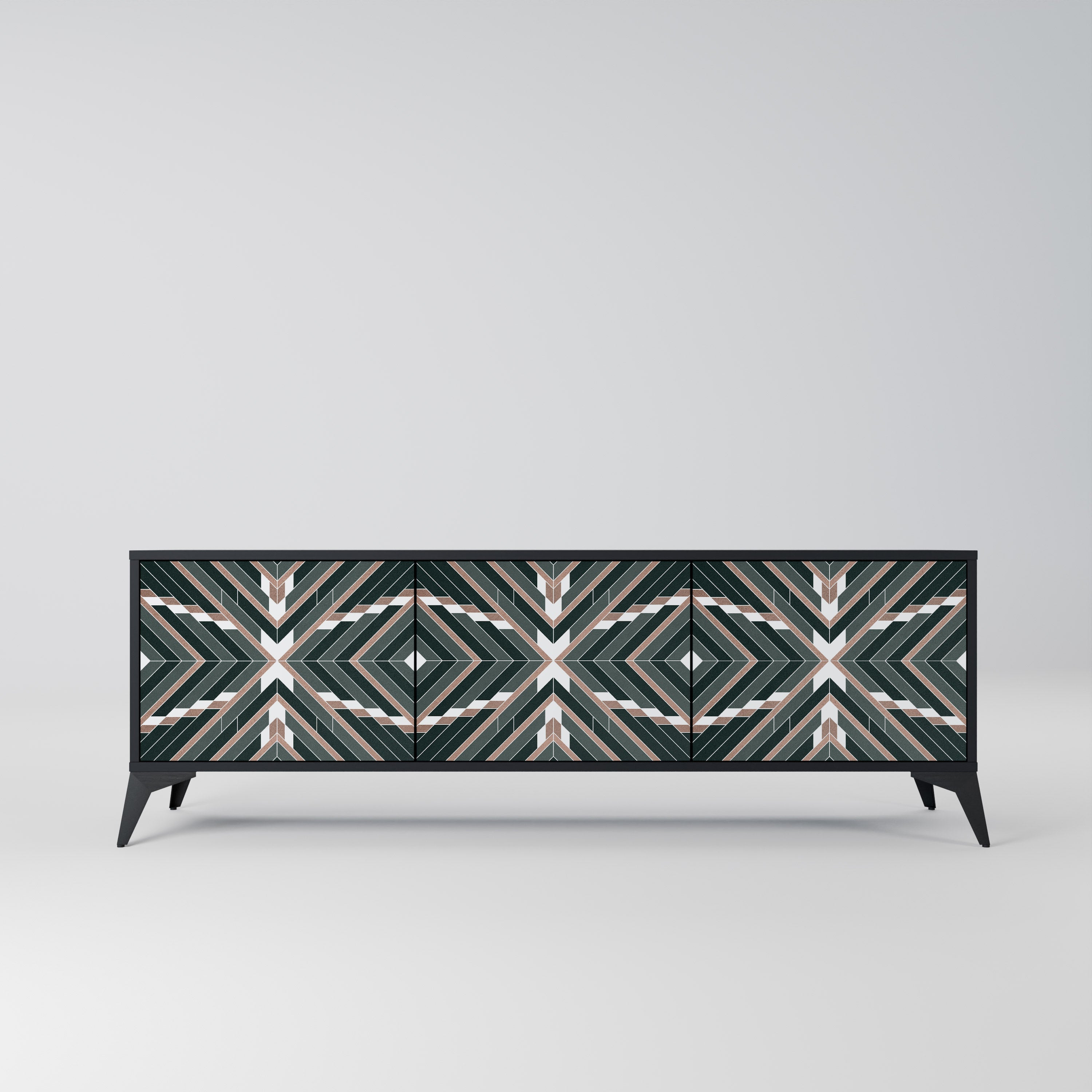 Meuble TV 3 portes DIMENSION DELIGHTS en finition noire