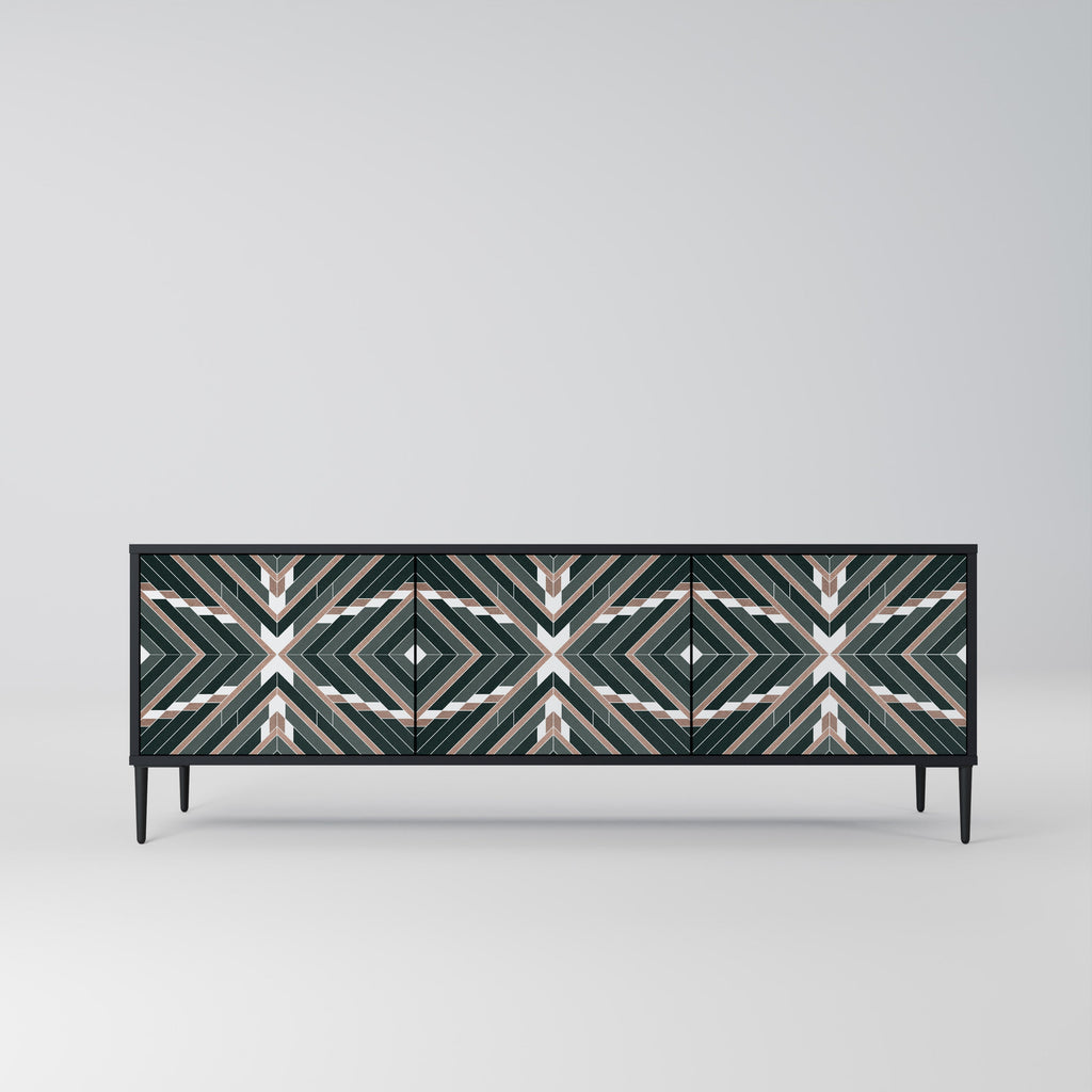 Meuble TV 3 portes DIMENSION DELIGHTS en finition noire