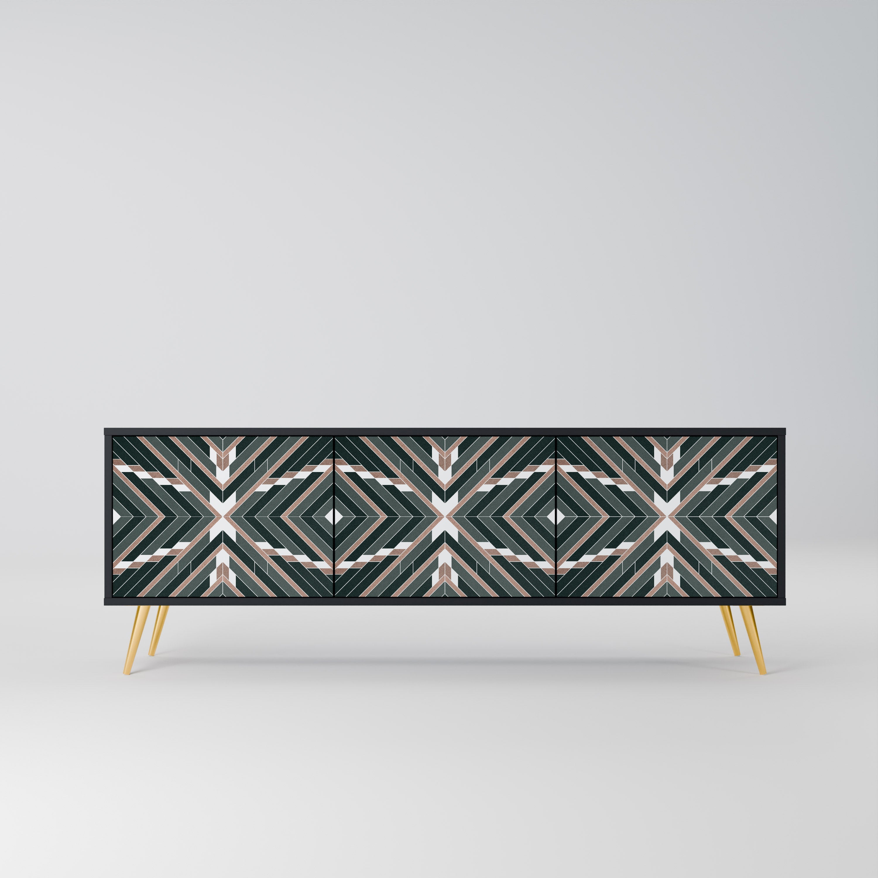 Meuble TV 3 portes DIMENSION DELIGHTS en finition noire