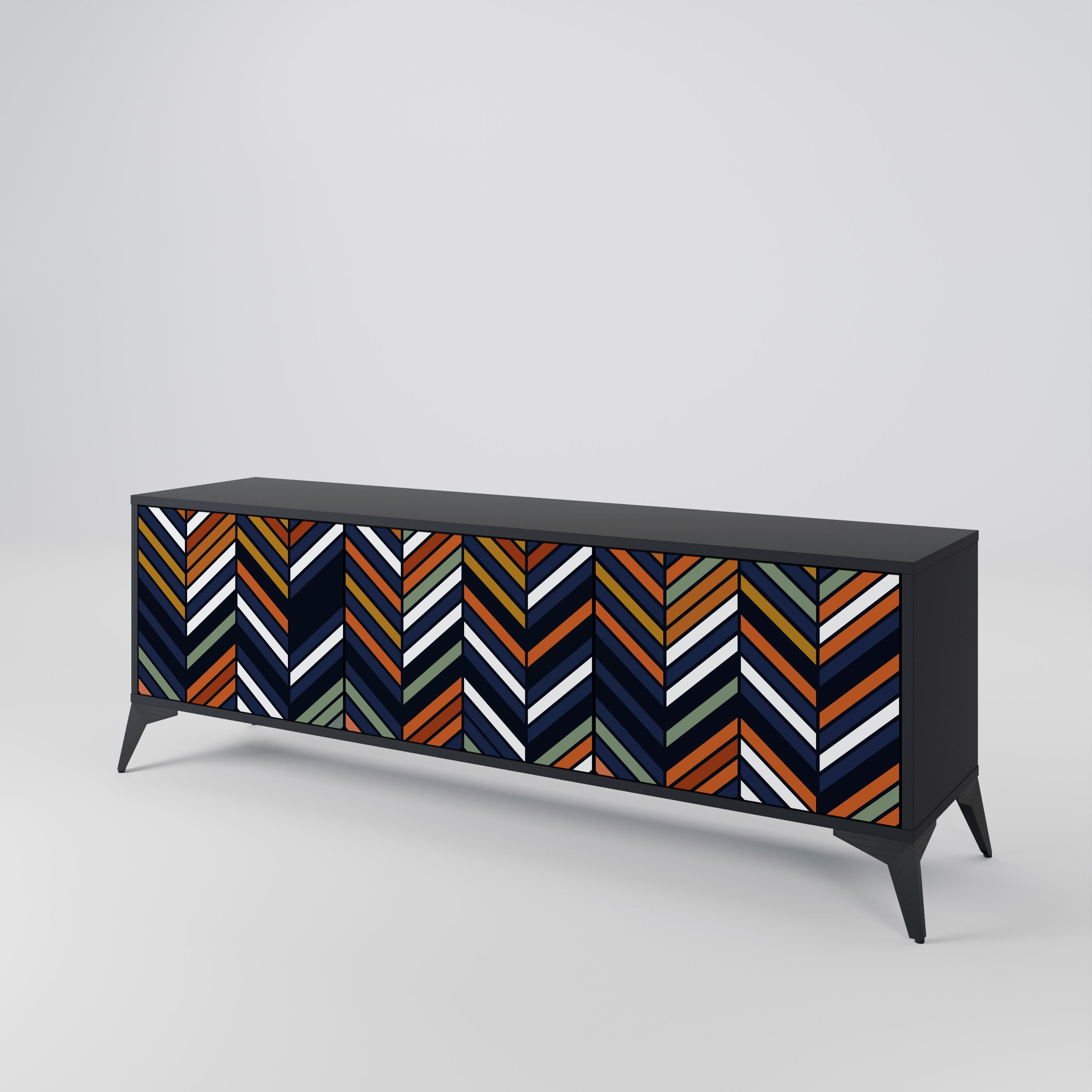 VIBRANT PATCHWORK 3-Door TV Cabinet