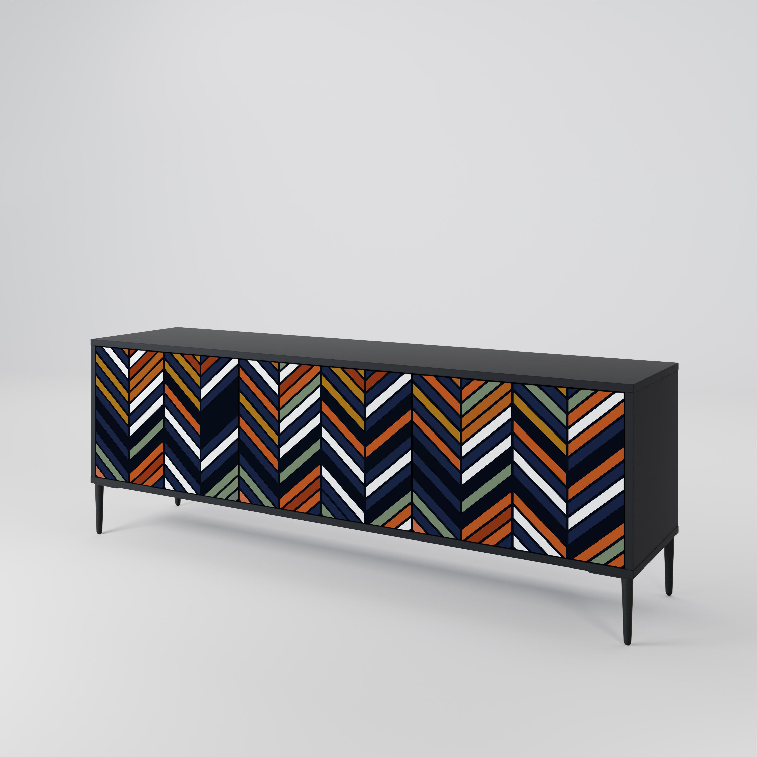 VIBRANT PATCHWORK 3-Door TV Cabinet