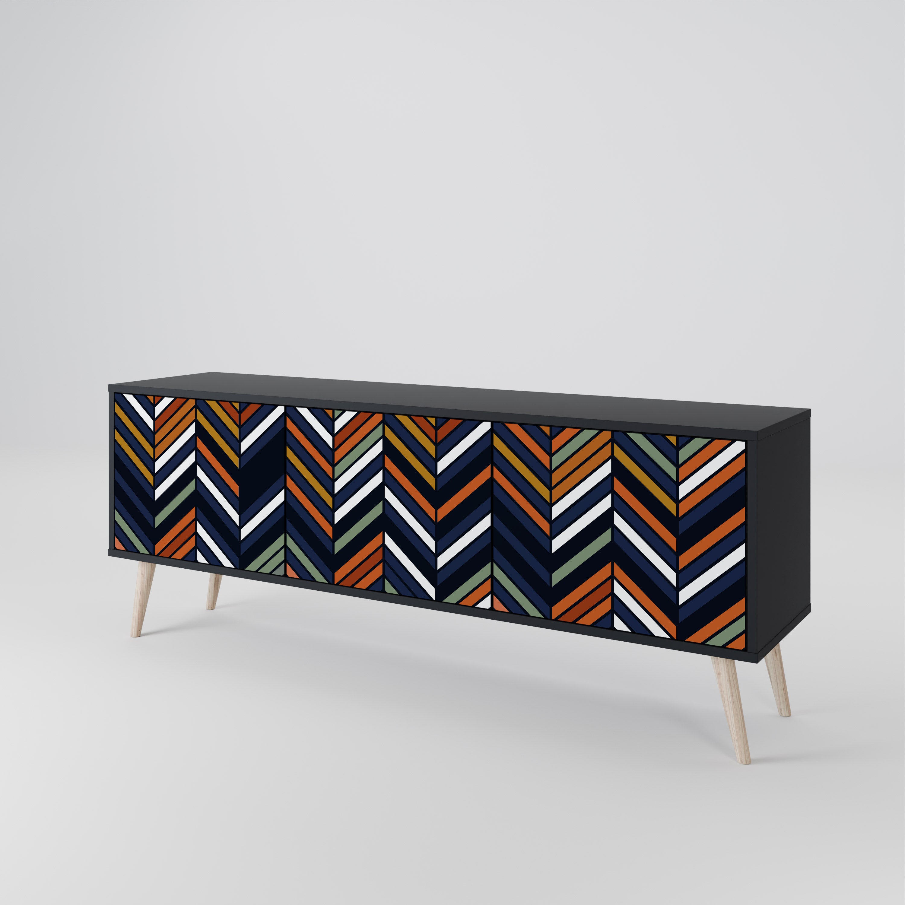 VIBRANT PATCHWORK 3-Door TV Cabinet