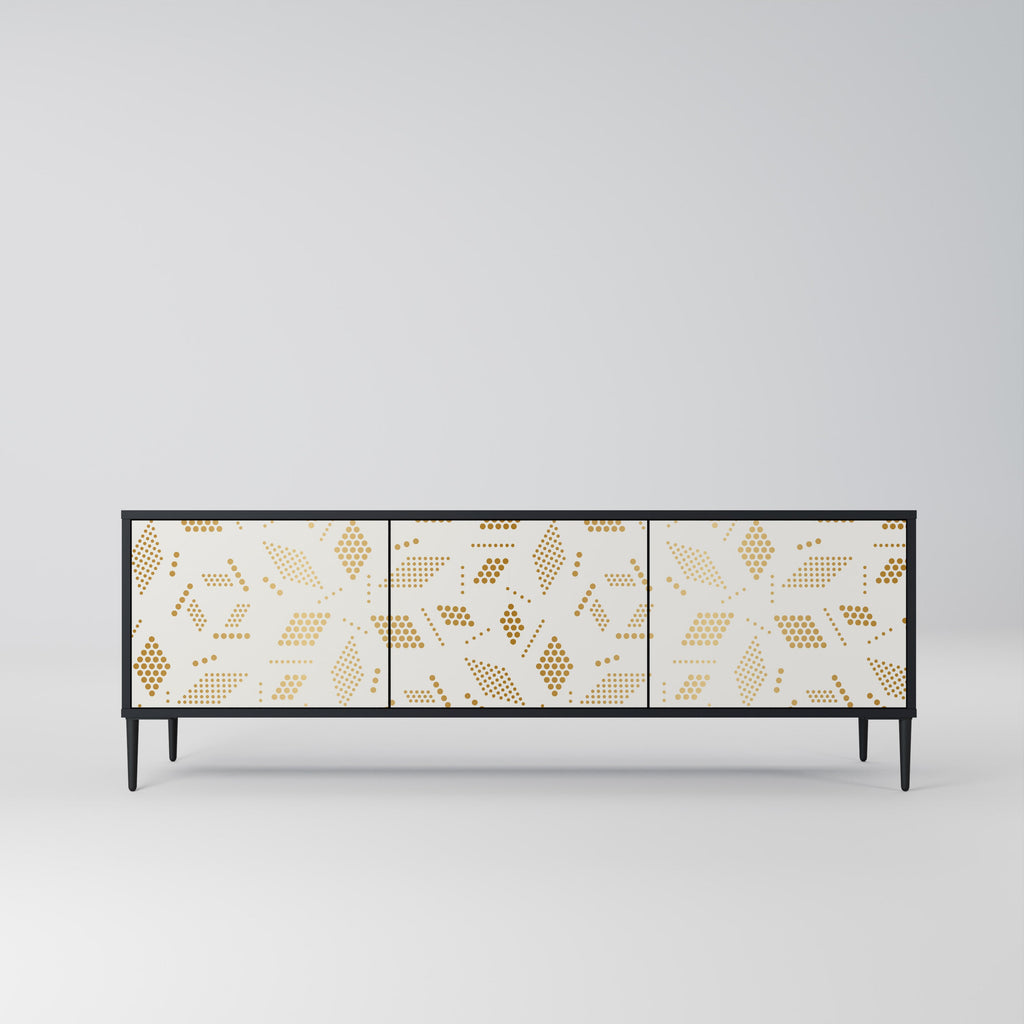 Meuble TV 3 portes SPOTTED DAZE en finition noire