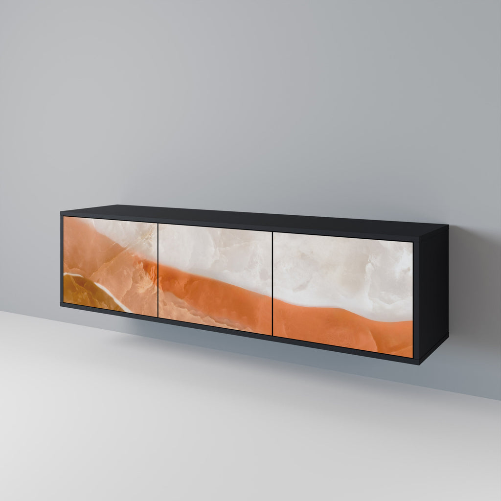 Meuble TV 3 portes SANDHILLS SPLENDOUR finition noire