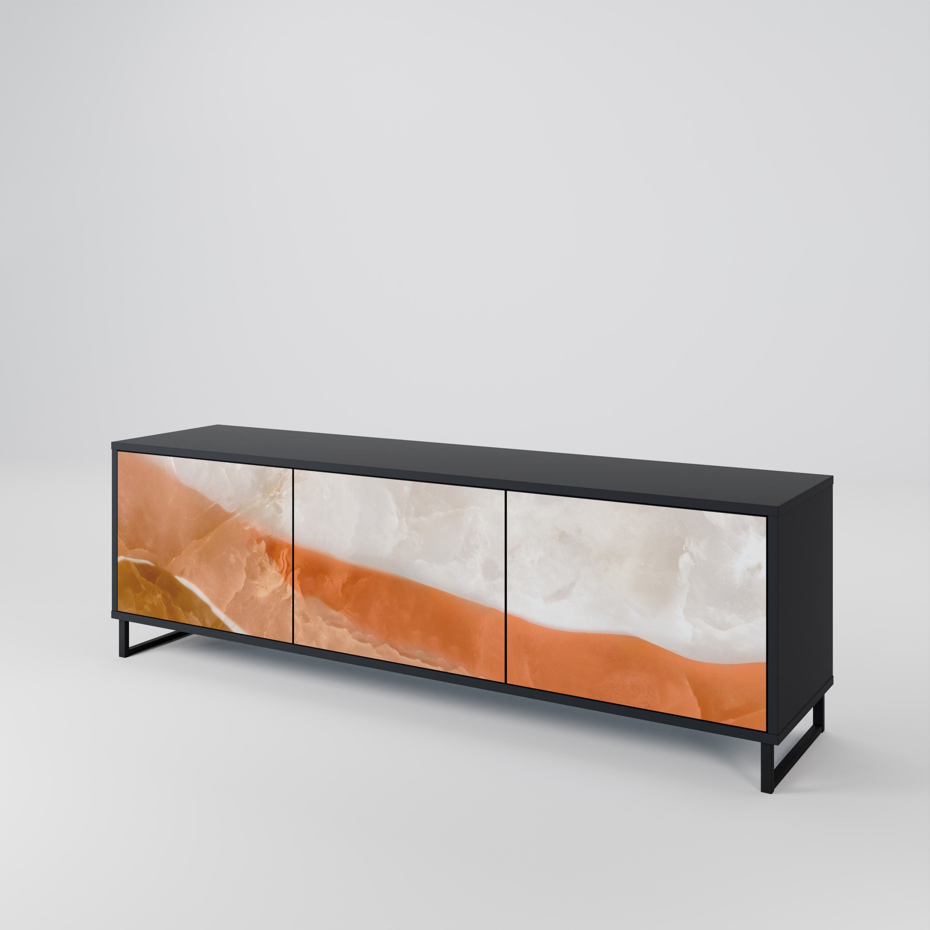 Meuble TV 3 portes SANDHILLS SPLENDOUR finition noire