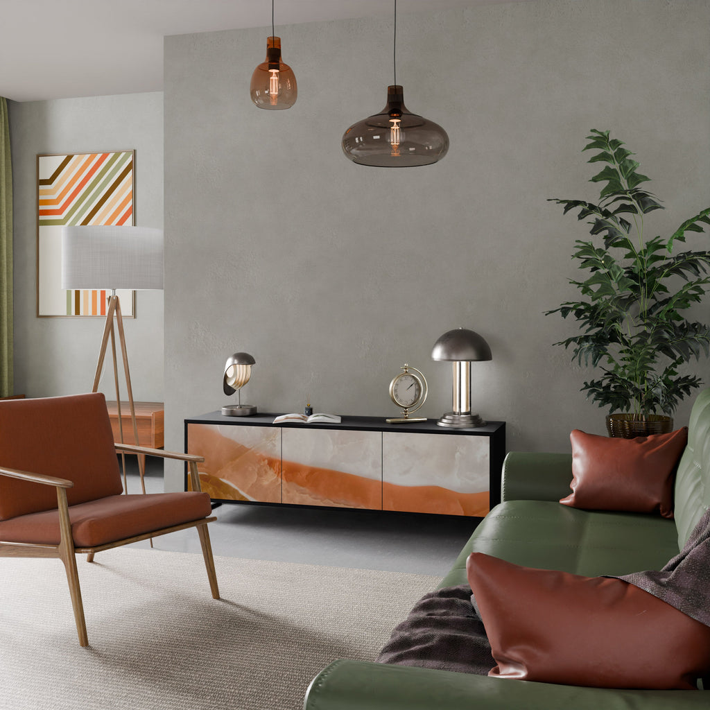 Meuble TV 3 portes SANDHILLS SPLENDOUR finition noire