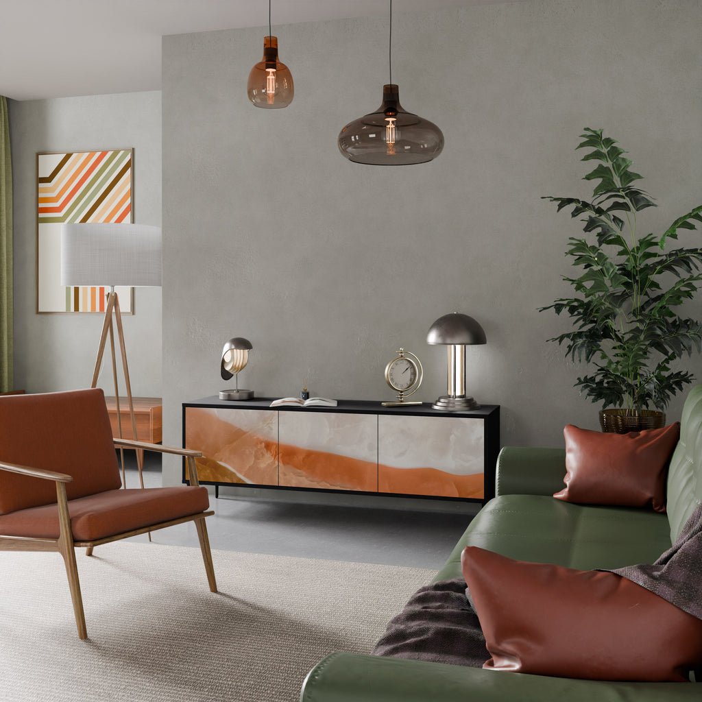 Meuble TV 3 portes SANDHILLS SPLENDOUR finition noire