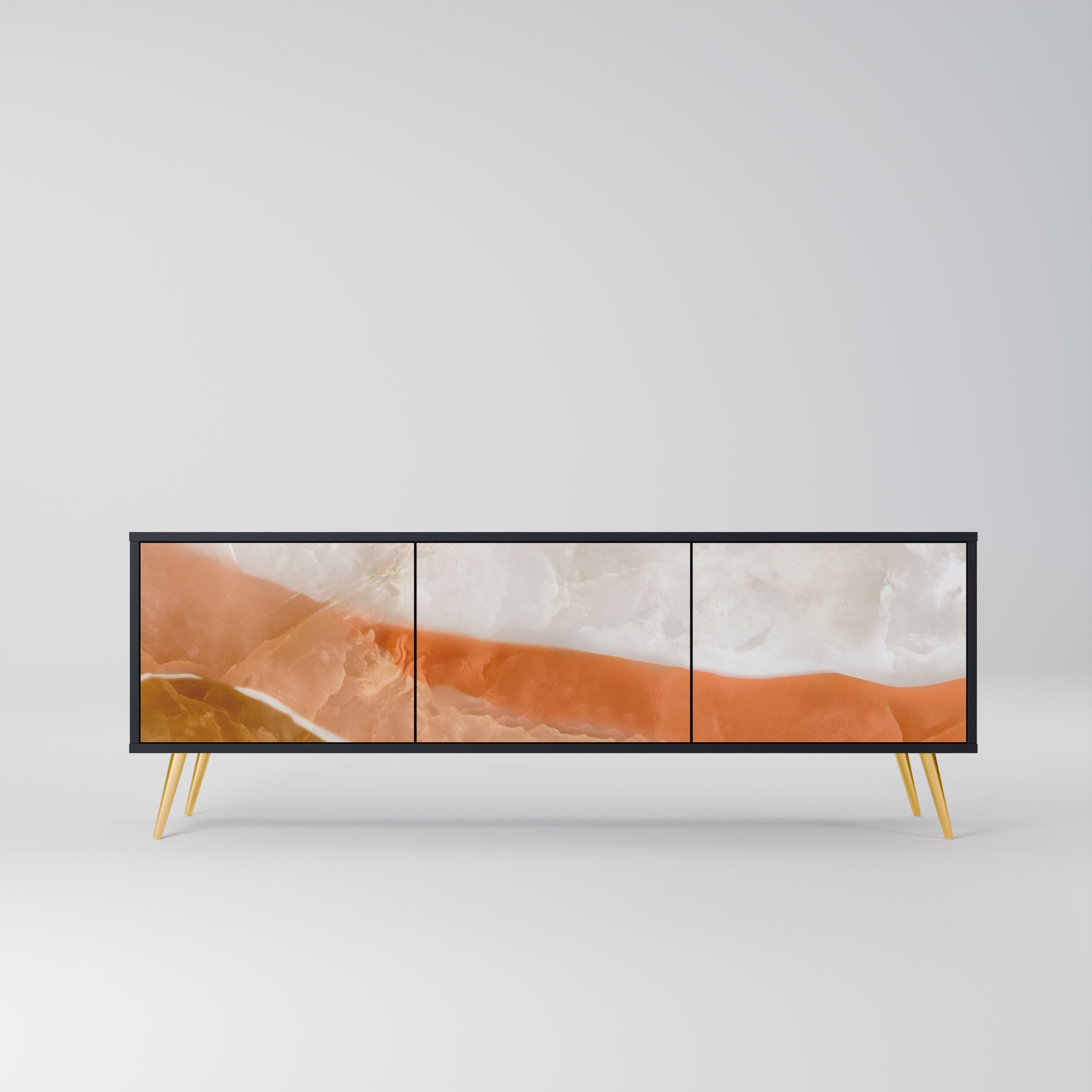 Meuble TV 3 portes SANDHILLS SPLENDOUR finition noire