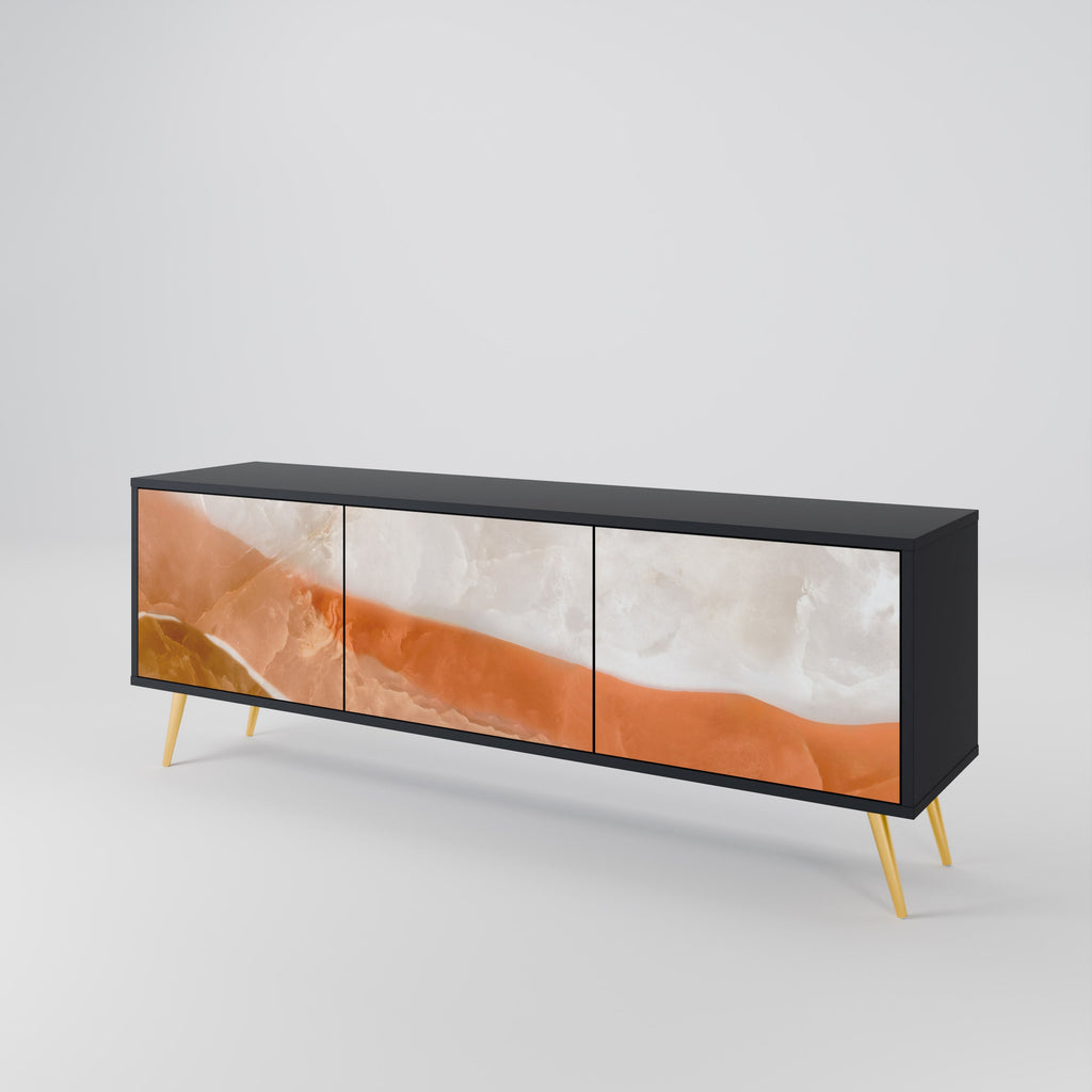 Meuble TV 3 portes SANDHILLS SPLENDOUR finition noire