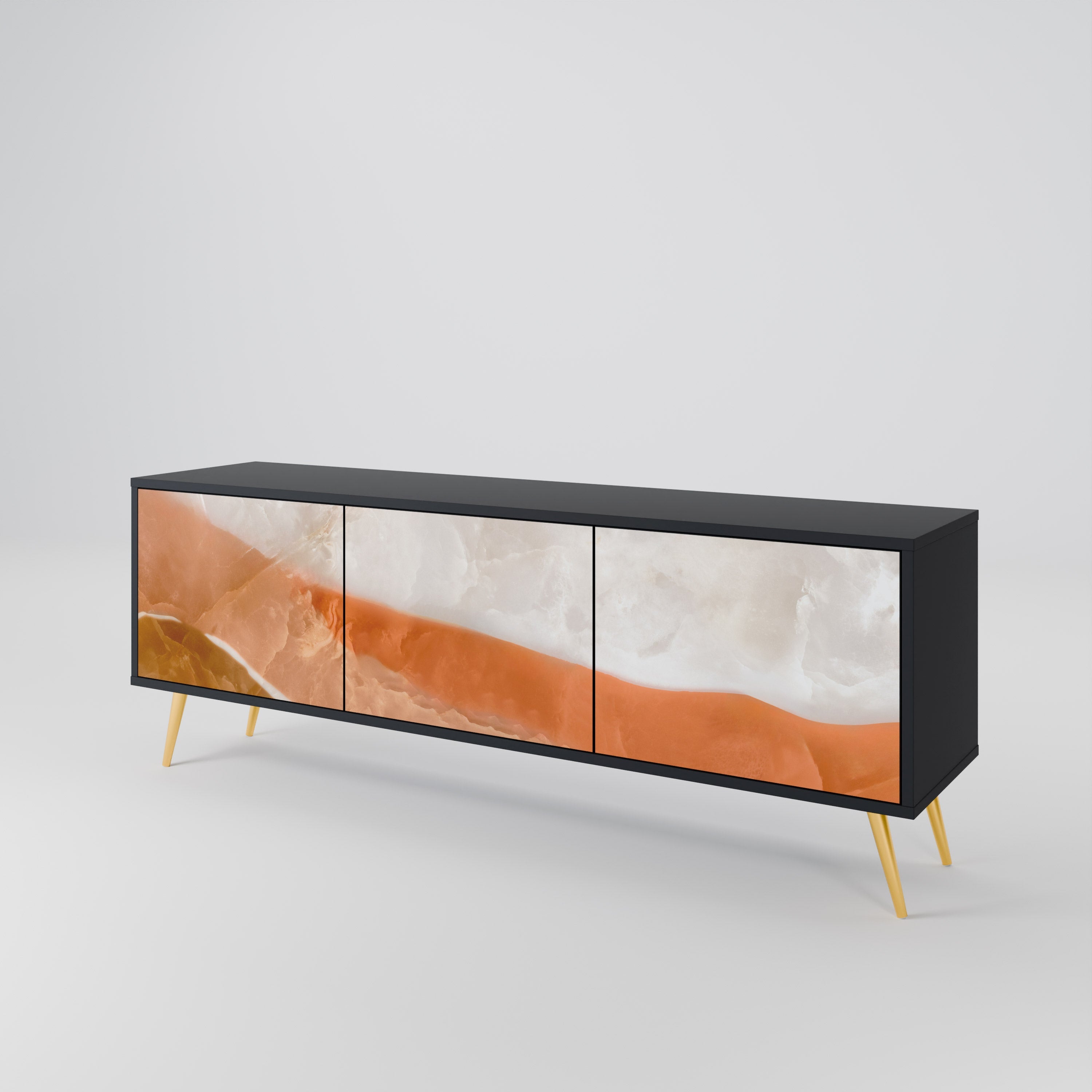 Meuble TV 3 portes SANDHILLS SPLENDOUR finition noire