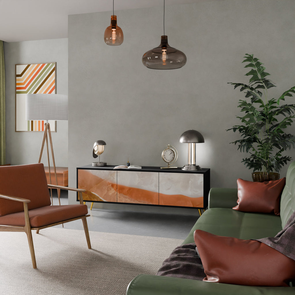 Meuble TV 3 portes SANDHILLS SPLENDOUR finition noire