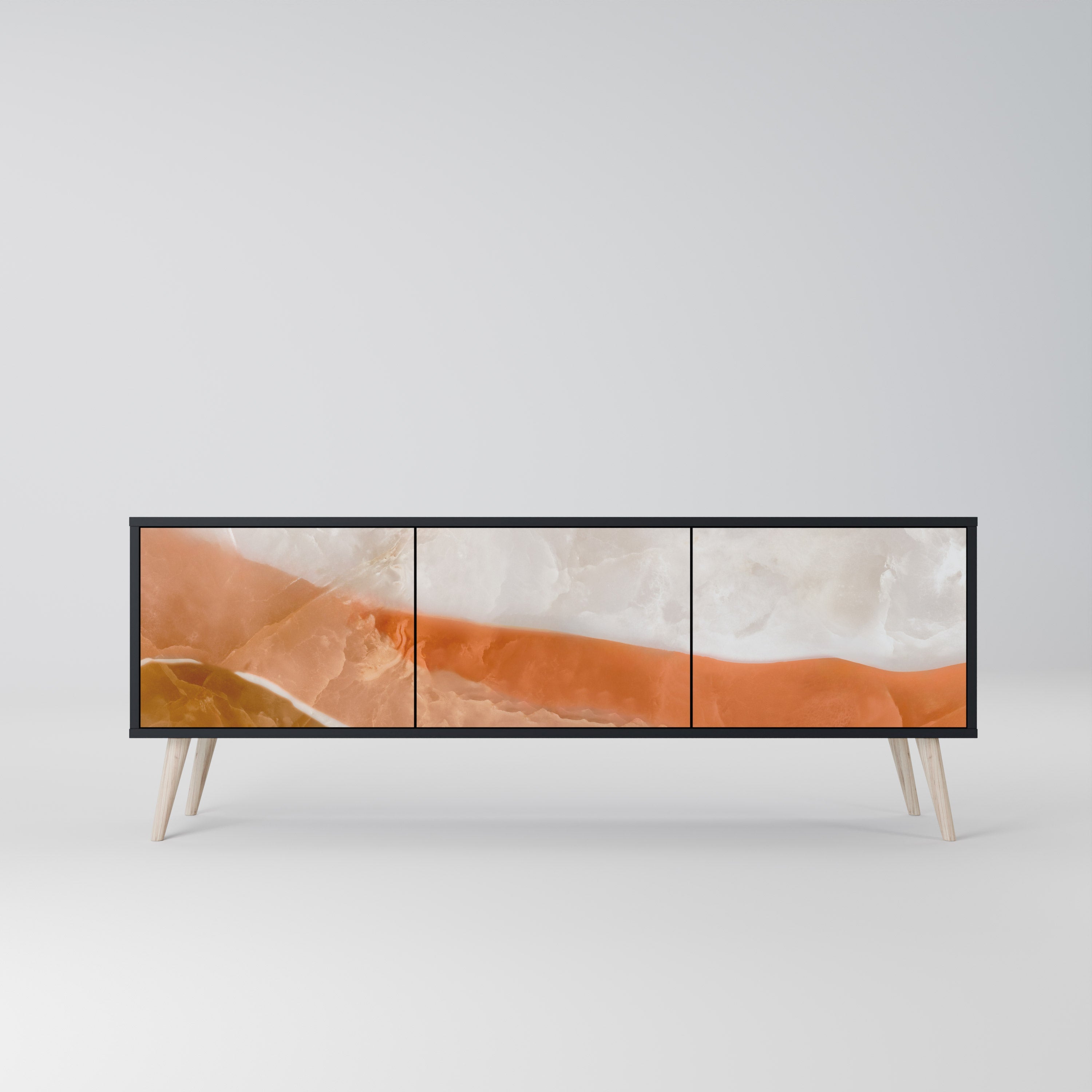 Meuble TV 3 portes SANDHILLS SPLENDOUR finition noire