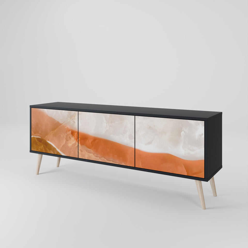 Meuble TV 3 portes SANDHILLS SPLENDOUR finition noire