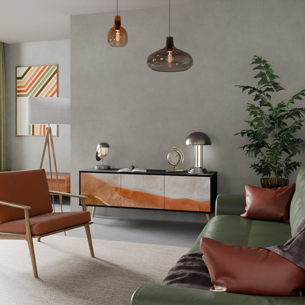 Meuble TV 3 portes SANDHILLS SPLENDOUR finition noire