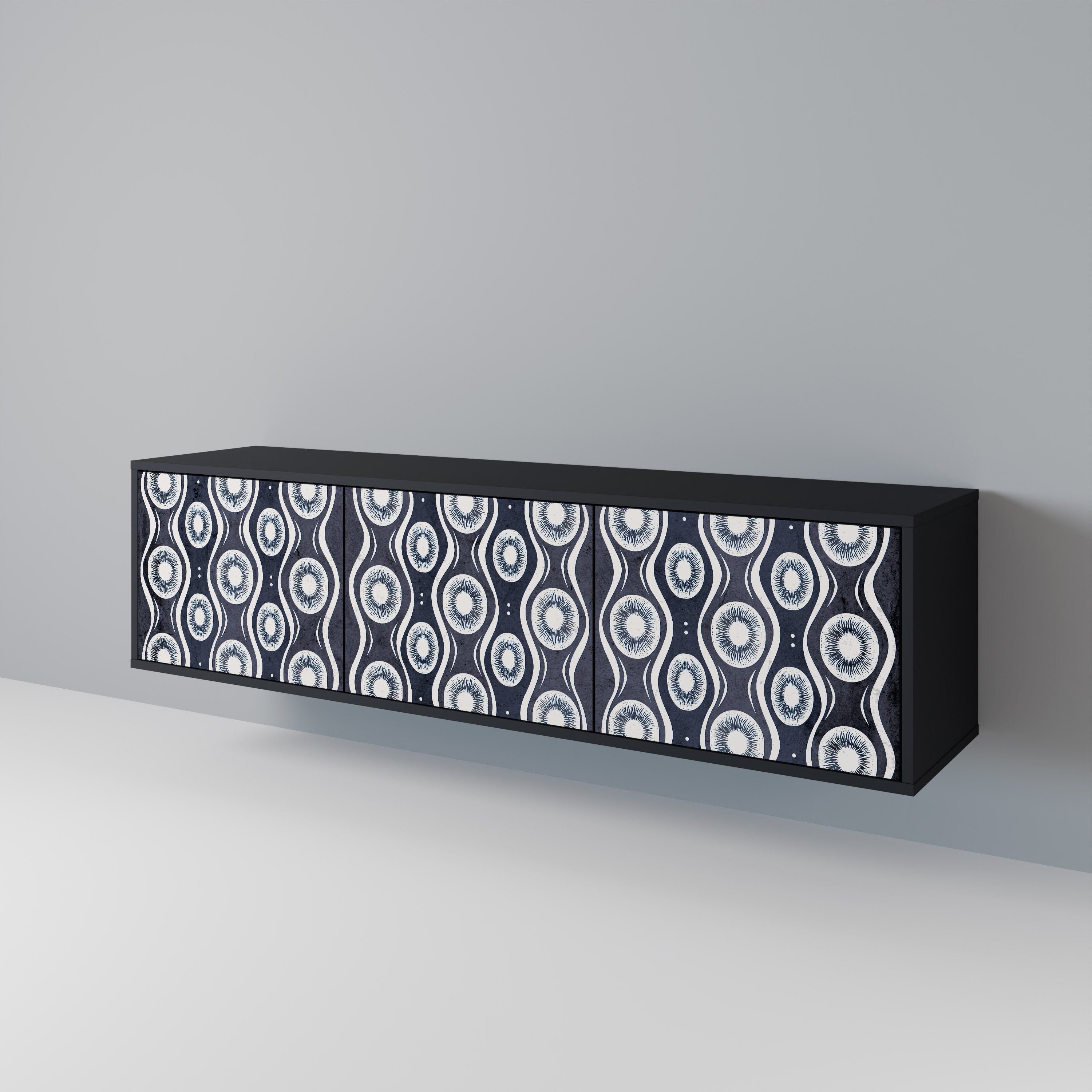 GRAPHITE EYES 3-Door TV Cabinet