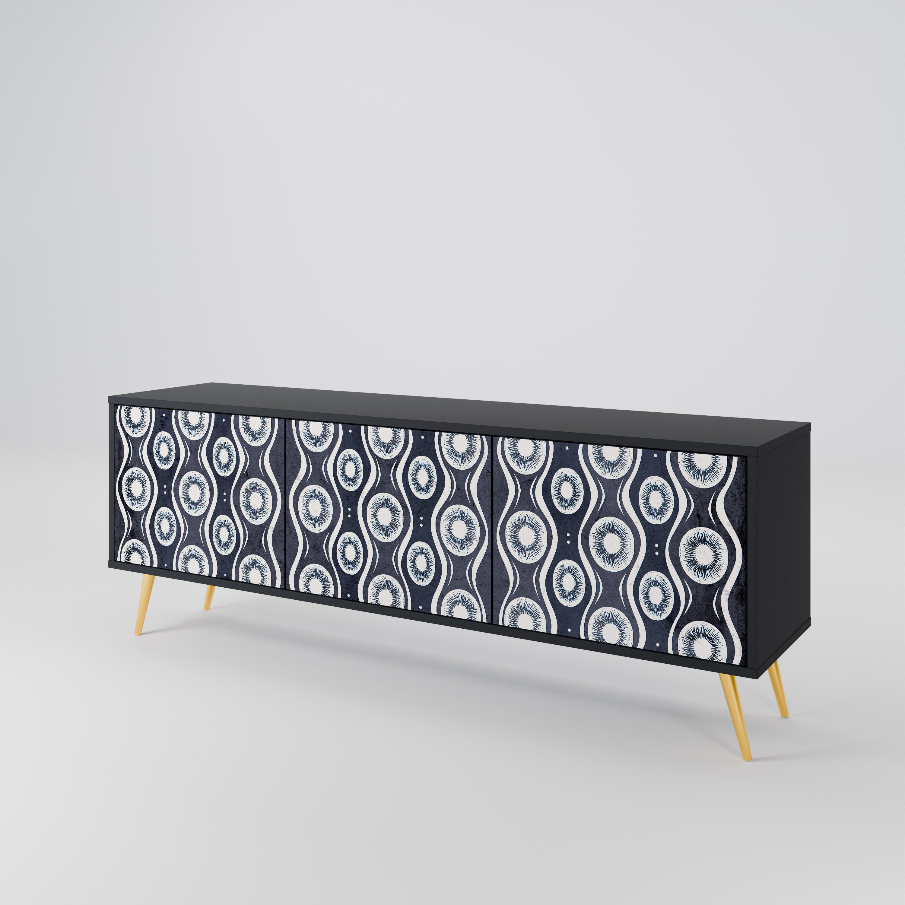 GRAPHITE EYES 3-Door TV Cabinet