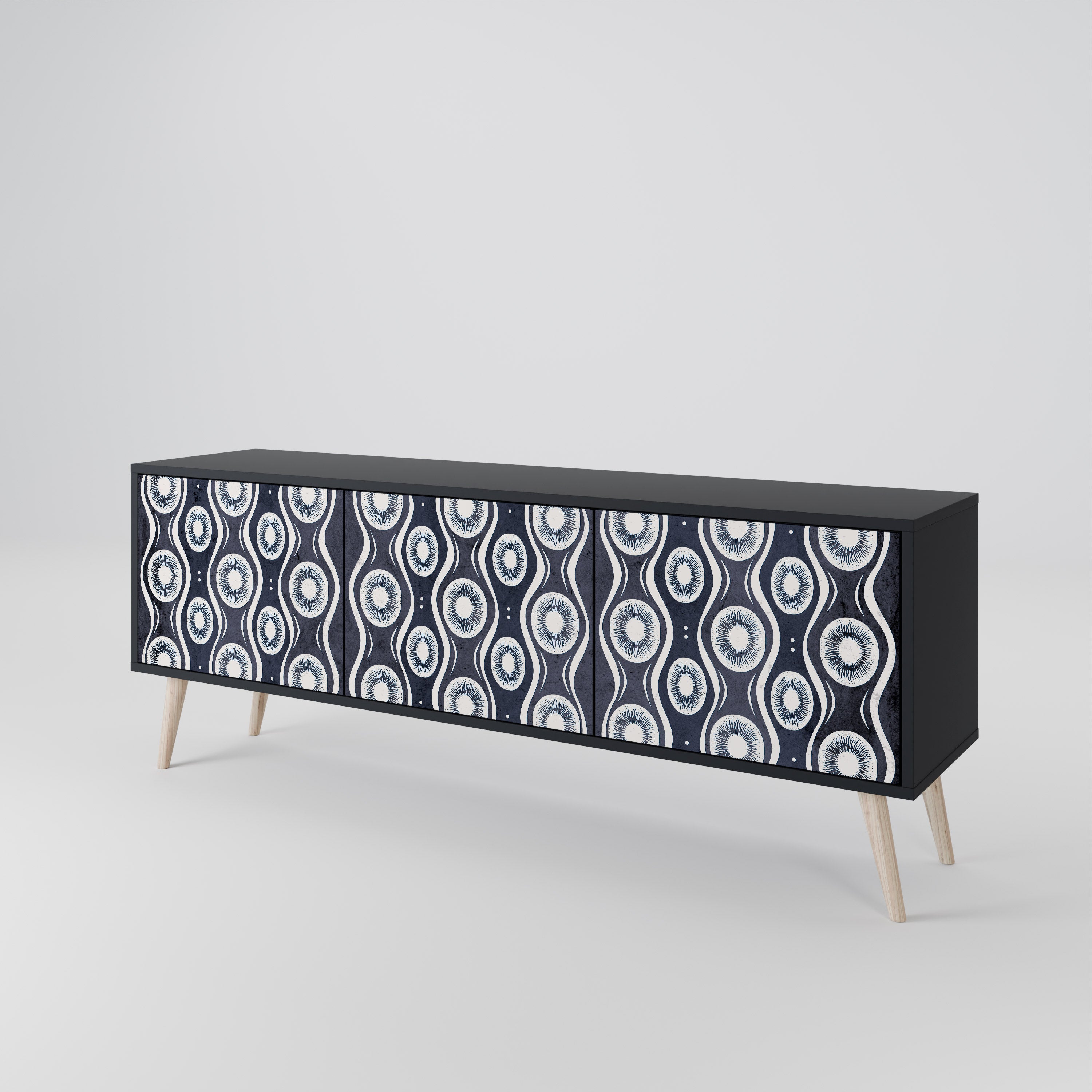 GRAPHITE EYES 3-Door TV Cabinet
