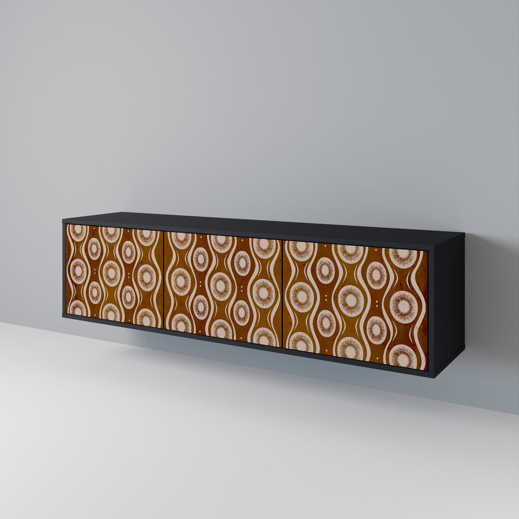 Meuble TV 3 portes BROWN EYES finition noire