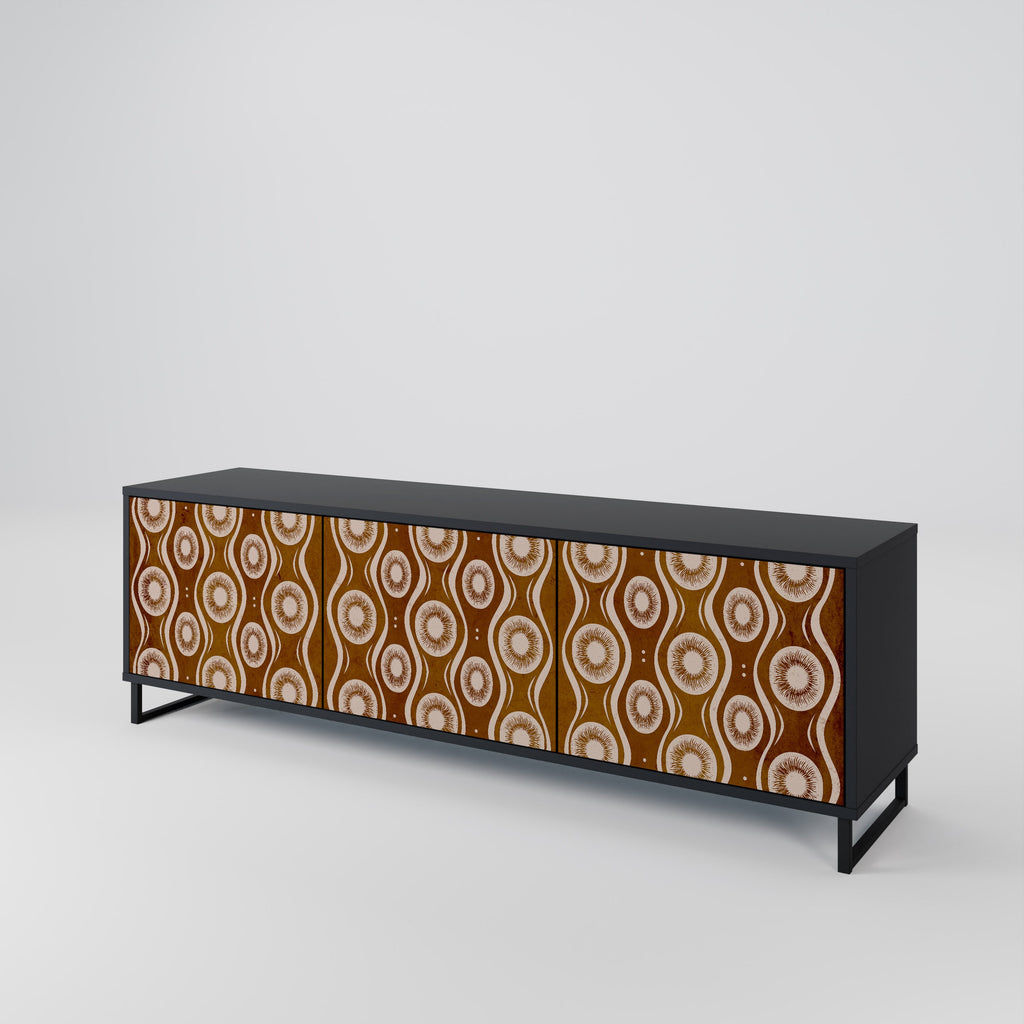 Meuble TV 3 portes BROWN EYES finition noire